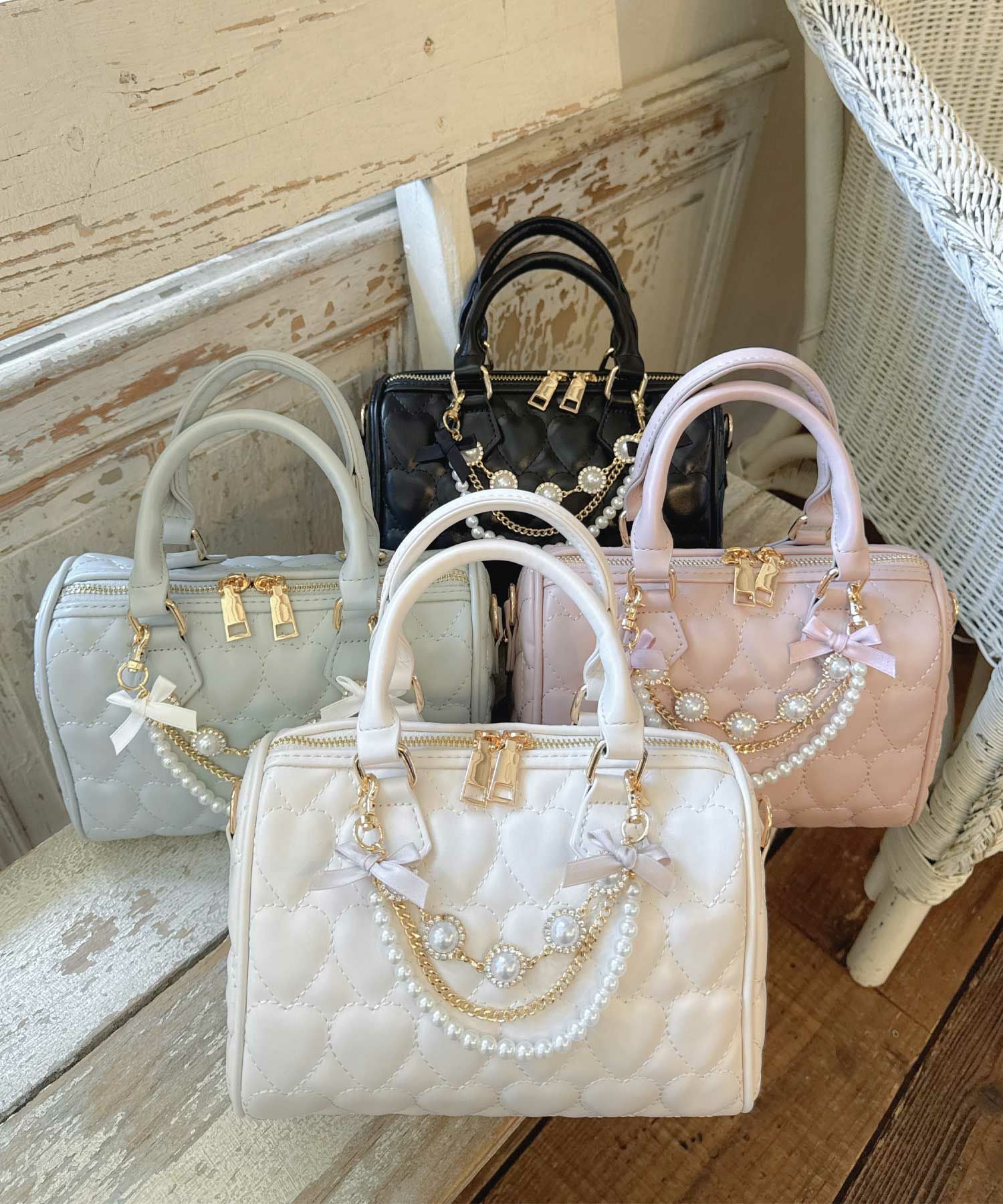 ハートキルティングチェーンBAG | Rlab store