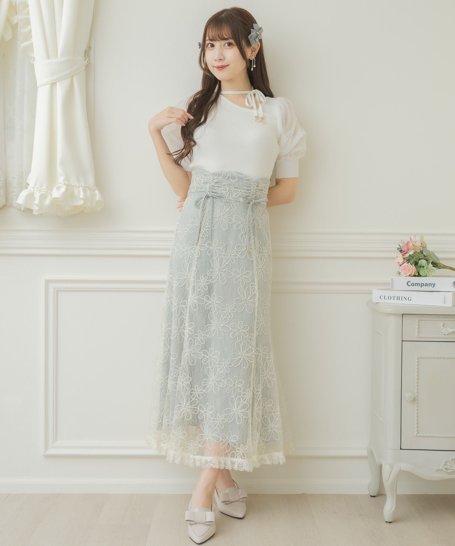 アシメデコルテ開きニット | Rlab store