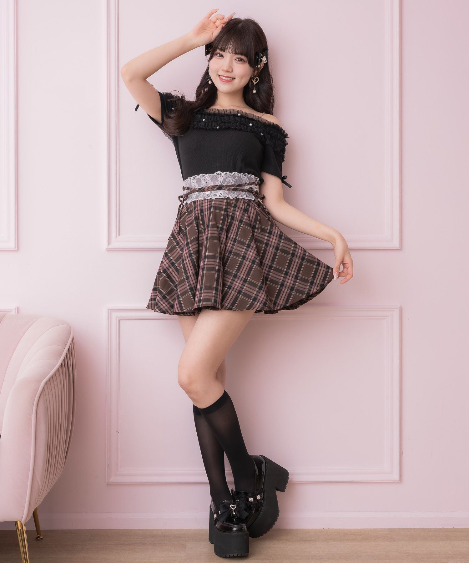 クロスリボンデザインスカート | Rlab store