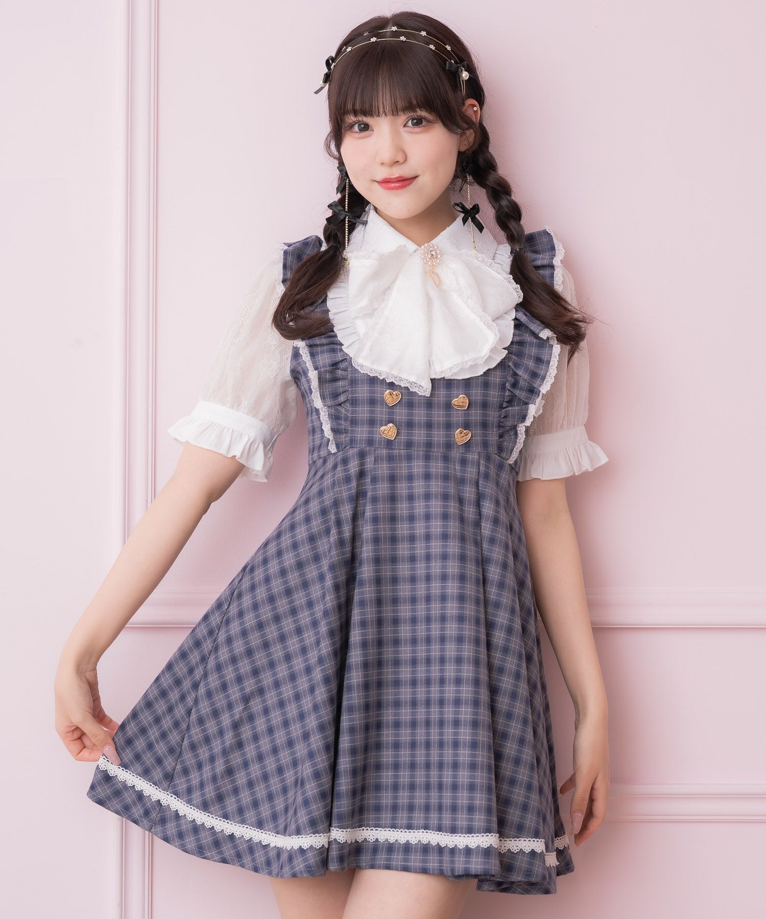 よっぴーページ　ラボ服　らぼ服　ハンドメイド　服　11/29出品① ヨークデザインボータイワンピース | Rlab store