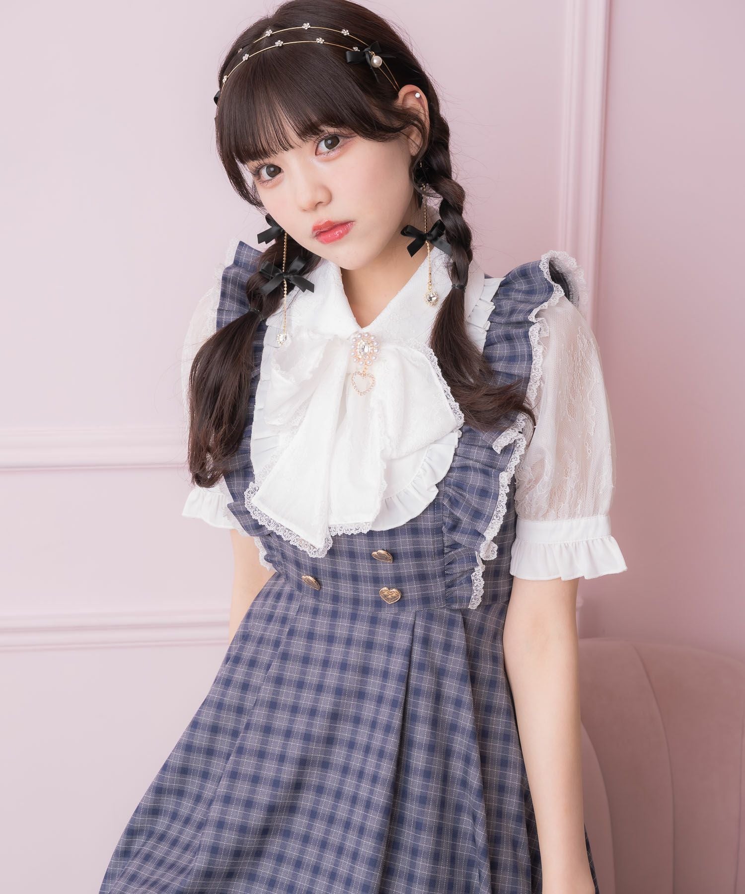ヨークデザインボータイワンピース | Rlab store ヨークデザインボータイワンピース | Rlab store