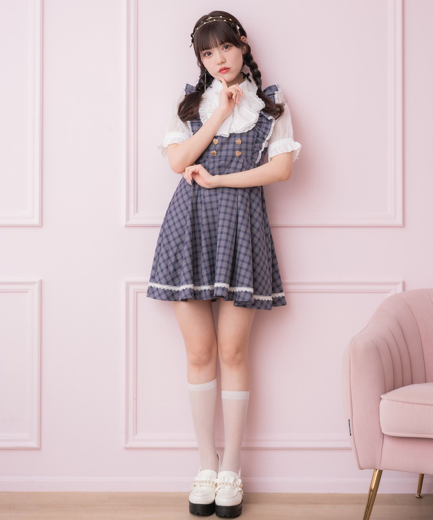 ヨークデザインボータイワンピース | Rlab store