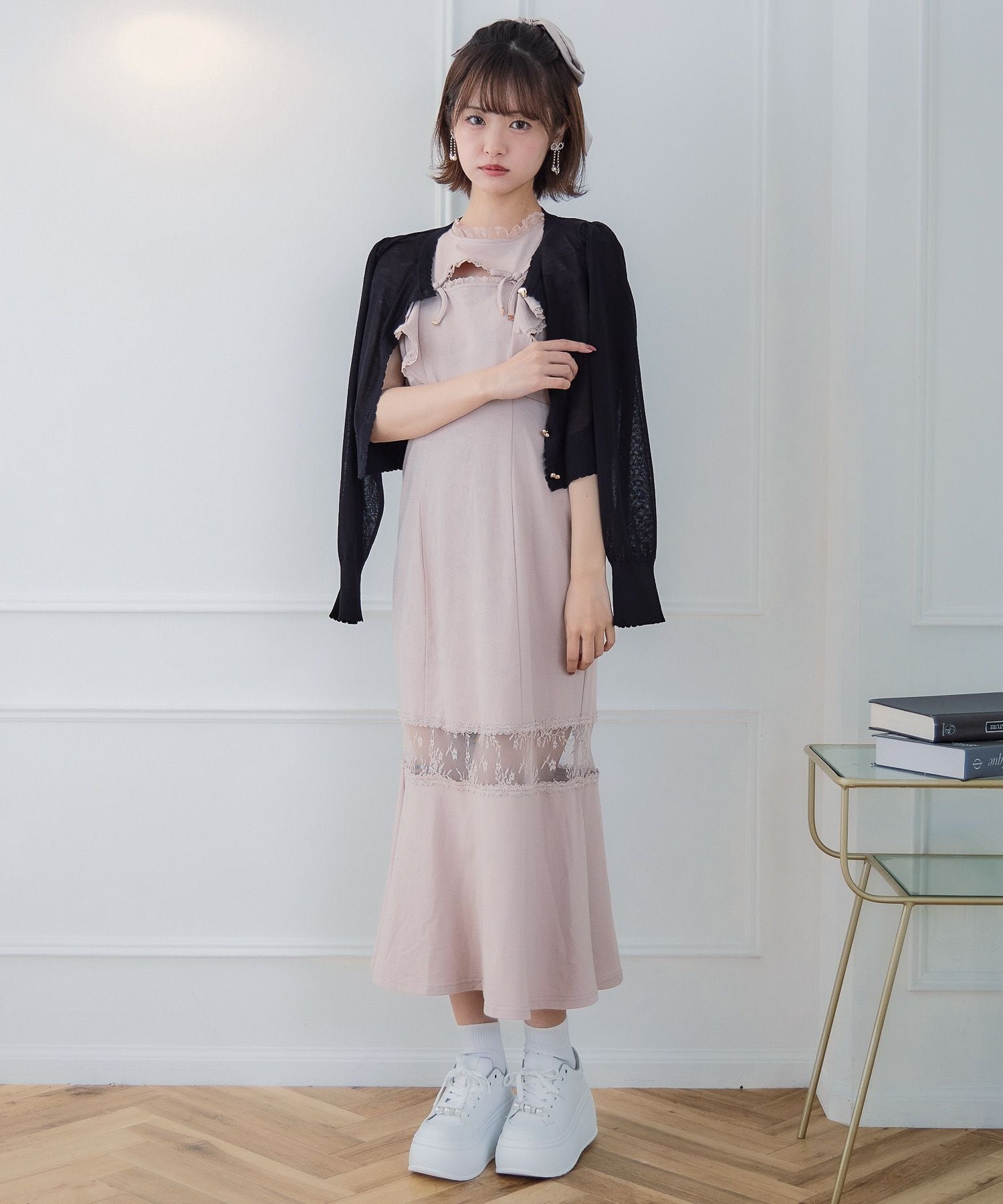 ハート釦シアーニットカーデ | Rlab store
