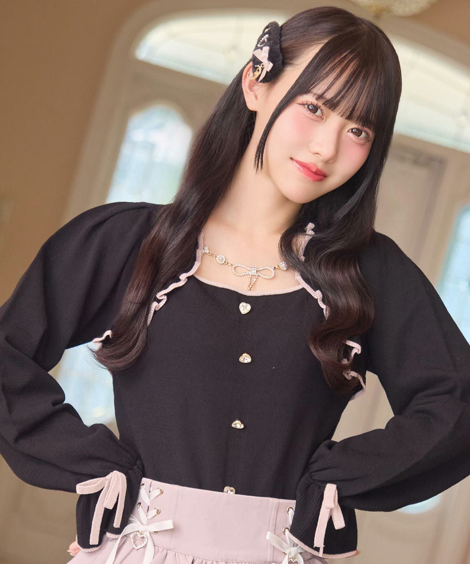 ROJITA リボンチェーン付きボレロドッキングニット リボンチェーン付きボレロドッキングニット | Rlab store