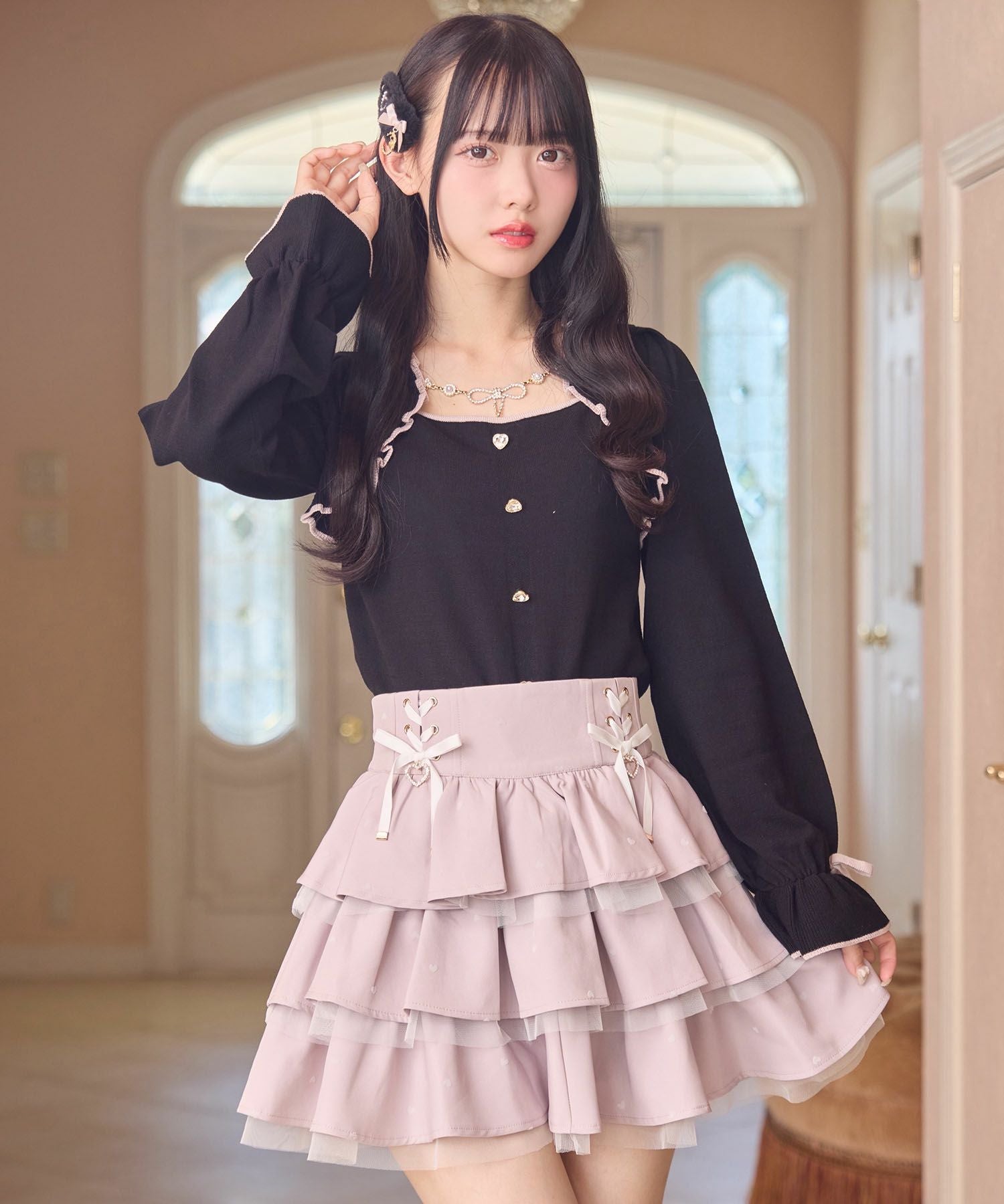 ROJITA リボンチェーン付きボレロドッキングニット リボンチェーン付きボレロドッキングニット | Rlab store