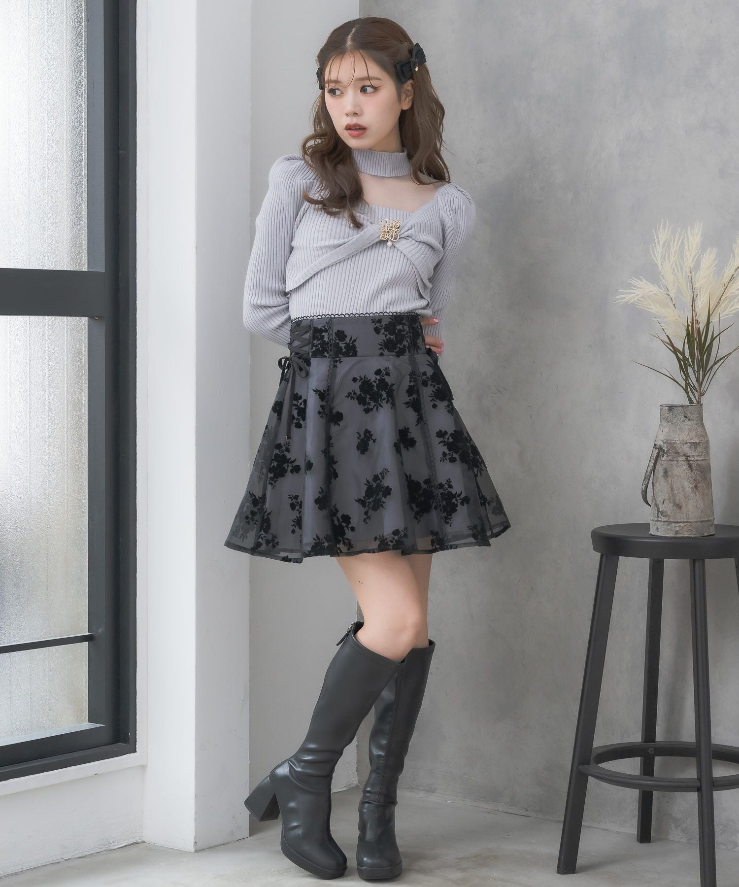 ニットコート charrita Max Mara（マックスマーラ） コート ウール カシミヤ ケーブル 編み