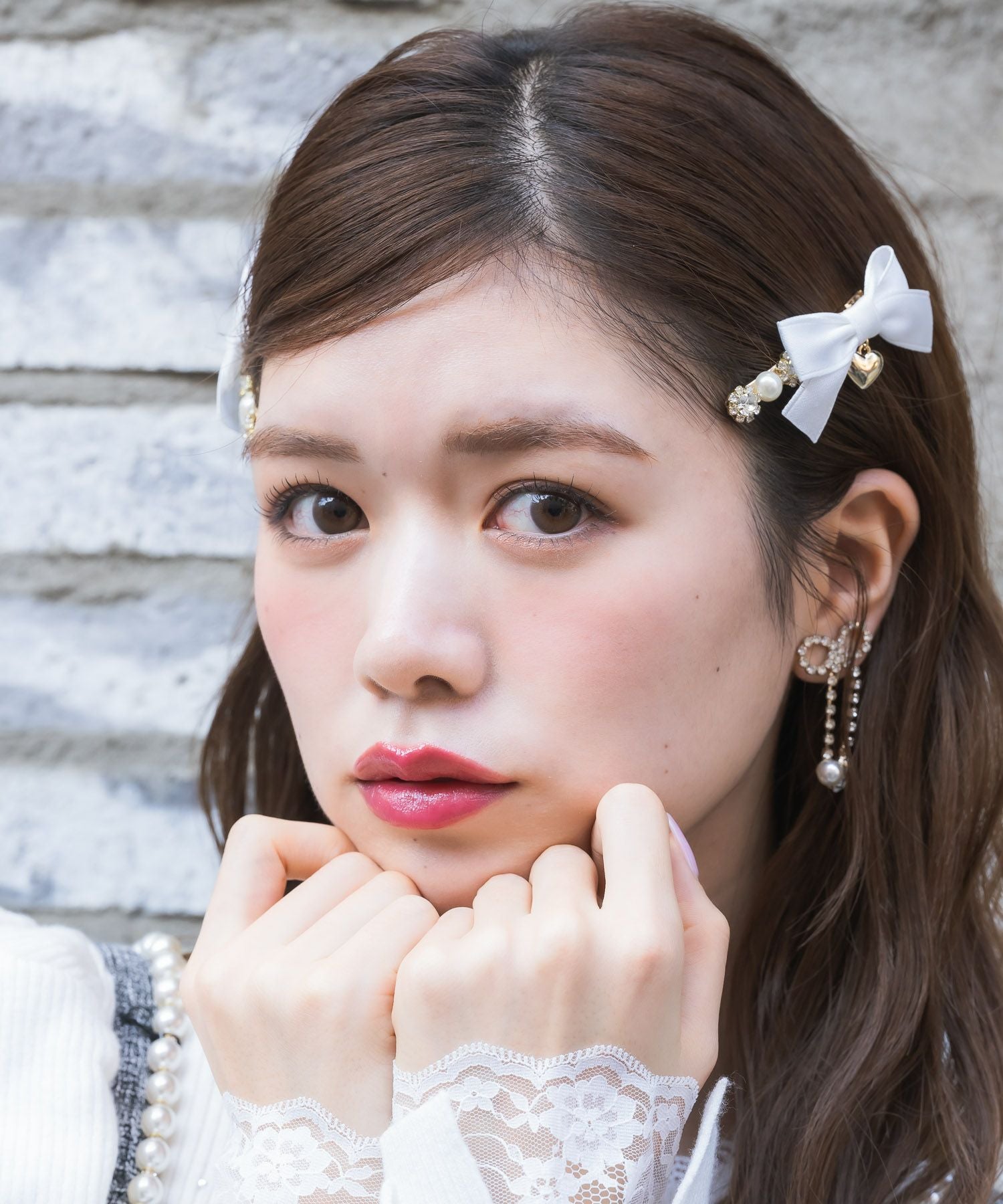 ビジューとパールのリボンカチューシャ(サテンリボン)ピアスorイヤリングのセット 000000003607-08.jpg?size=l&w=