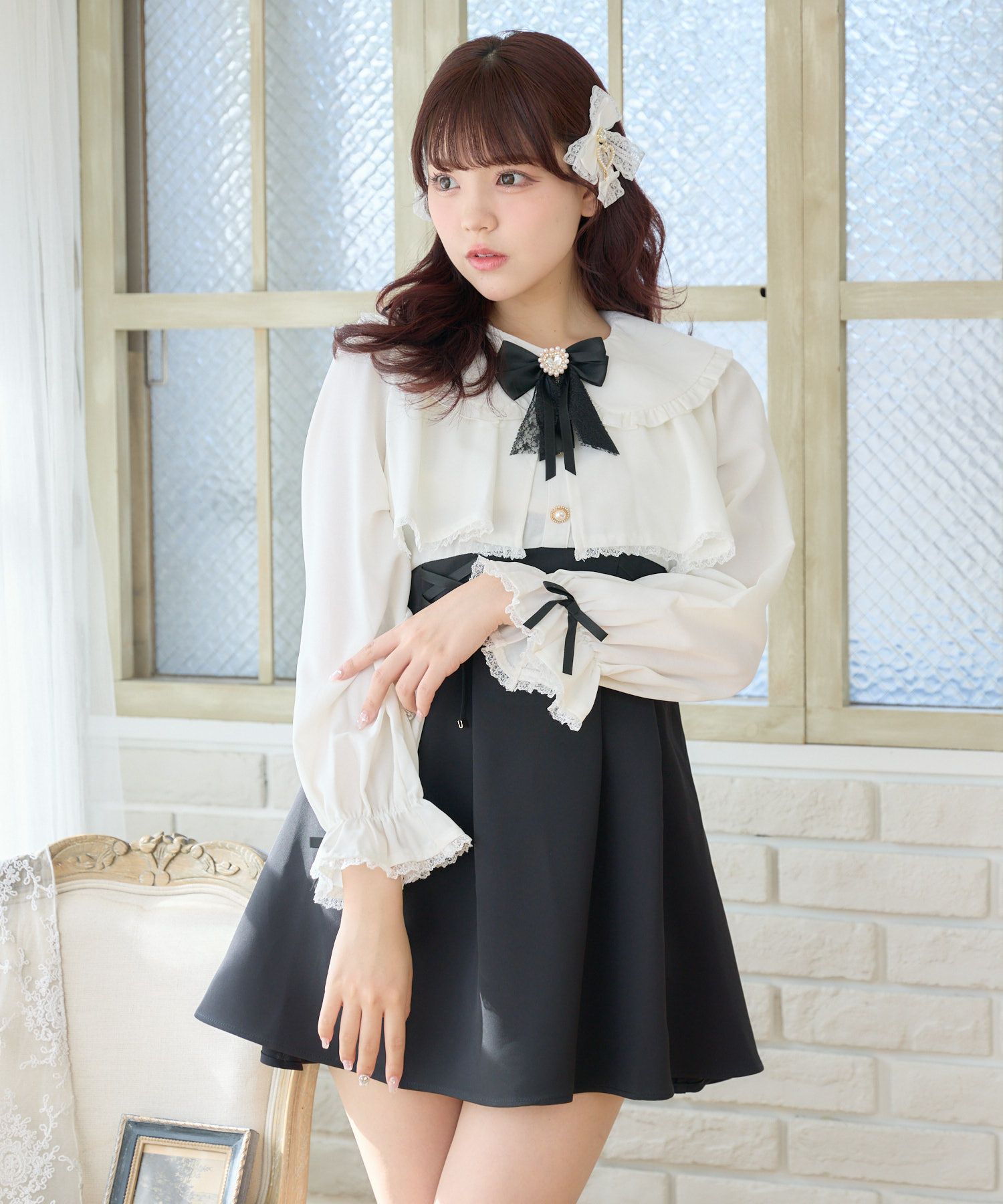 フリルデザインドッキングワンピース | Rlab store