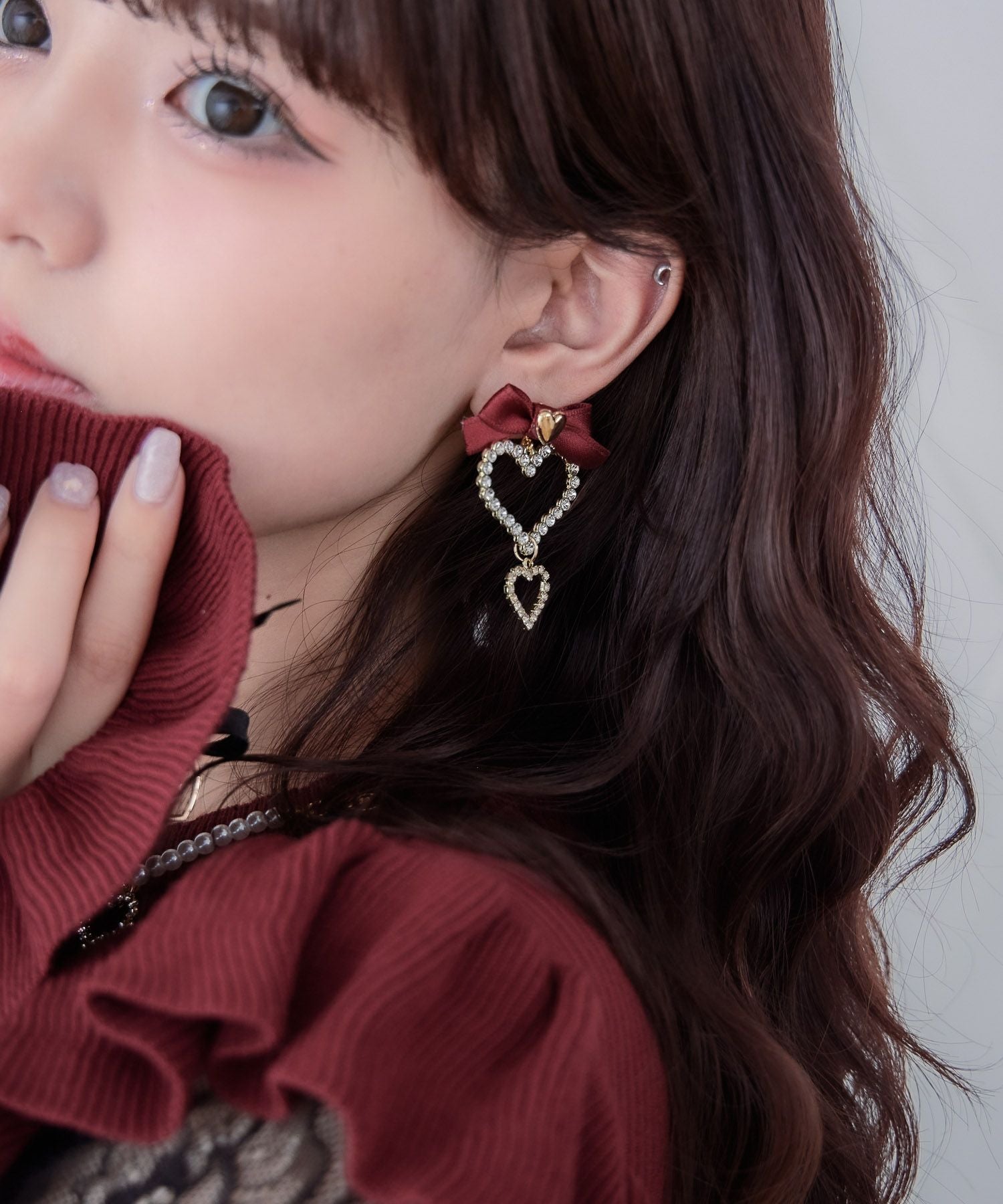 トリプルハートイヤリング | Rlab store