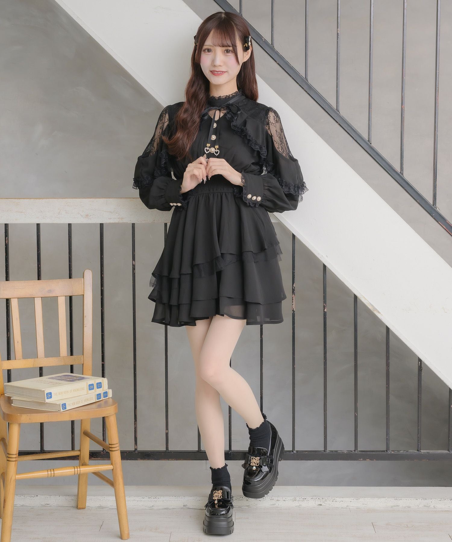 ラッフルティアードフレアミニワンピース | Rlab store
