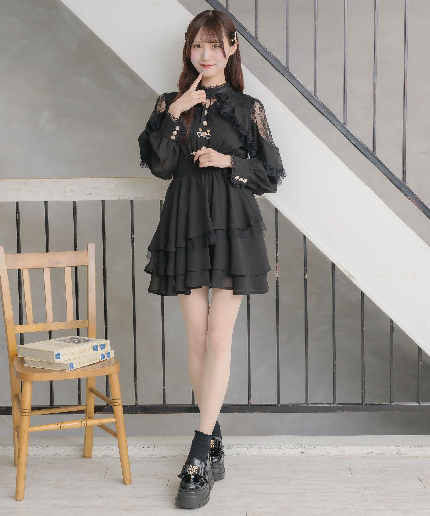 ラッフルティアードフレアミニワンピース | Rlab store