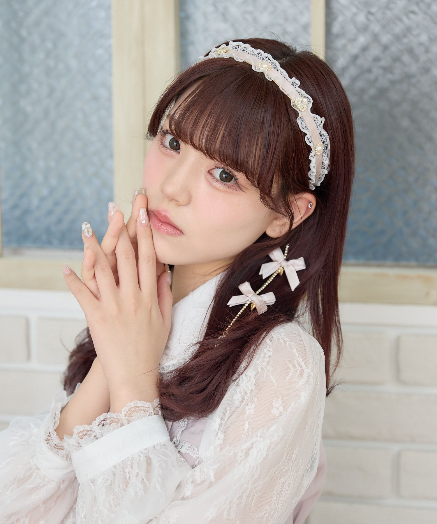 チェーンリボンレースフリルカチューシャ | Rlab store