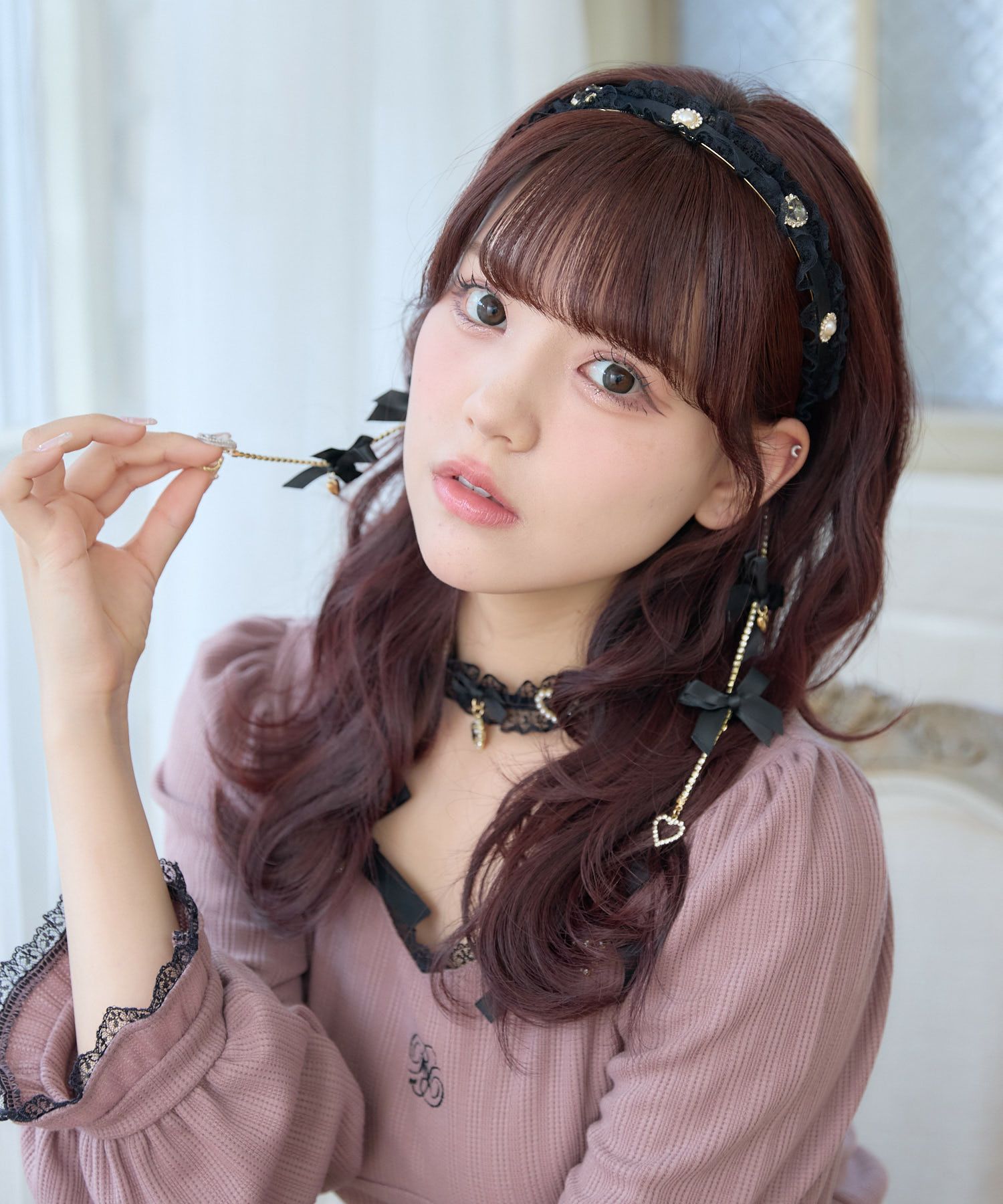 チェーンリボンレースフリルカチューシャ | Rlab store