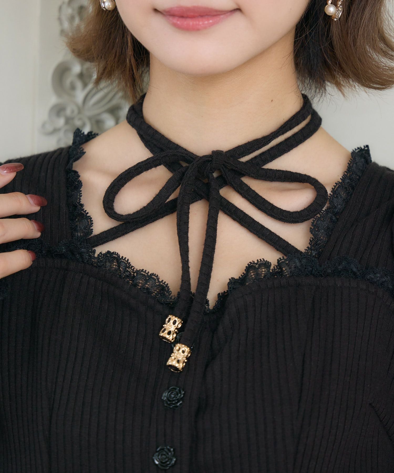 ロワっち出品 フラワー刺繍ドッキングワンピース | Rlab store