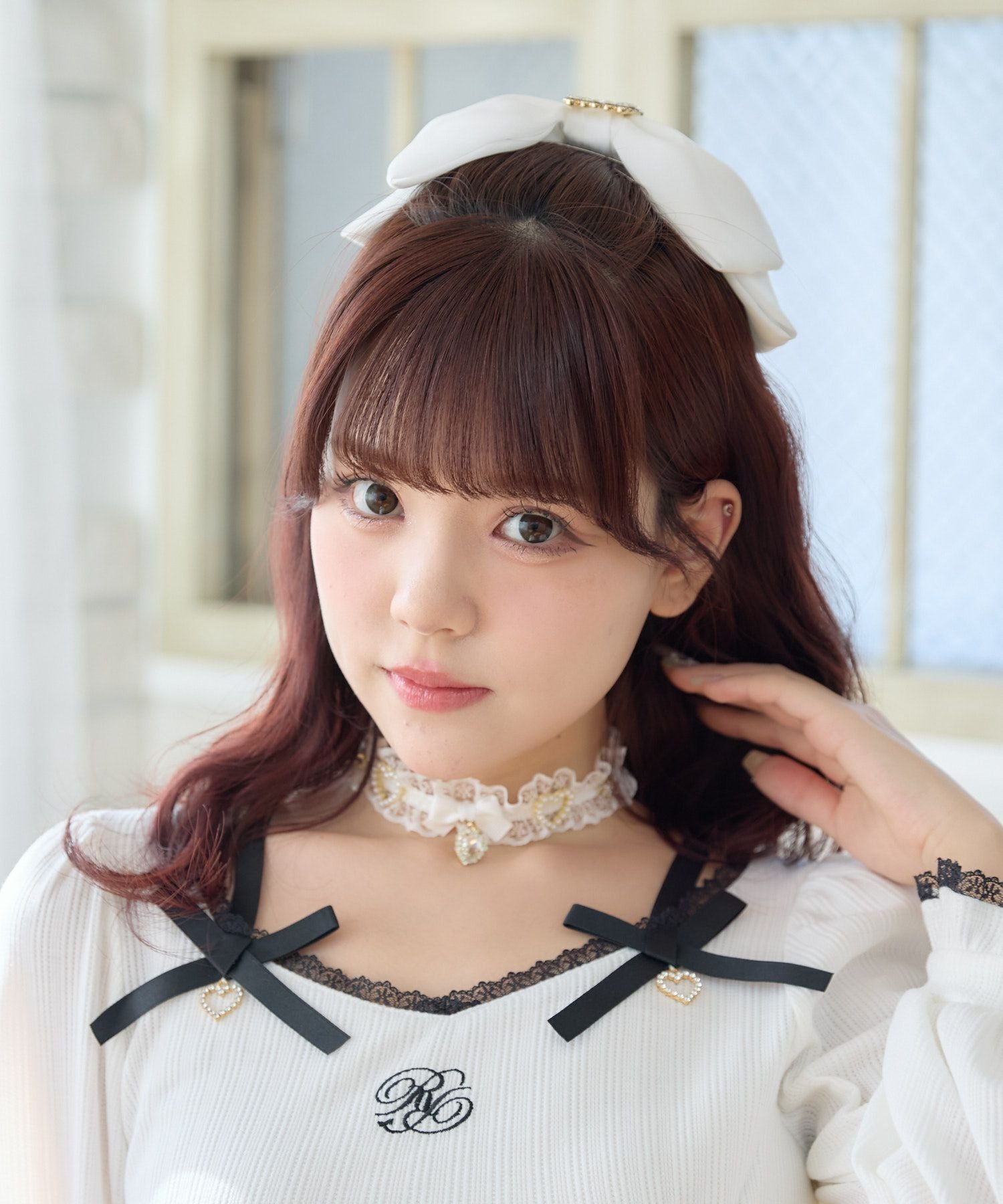 フリルレースハートビジューチョーカー | Rlab store