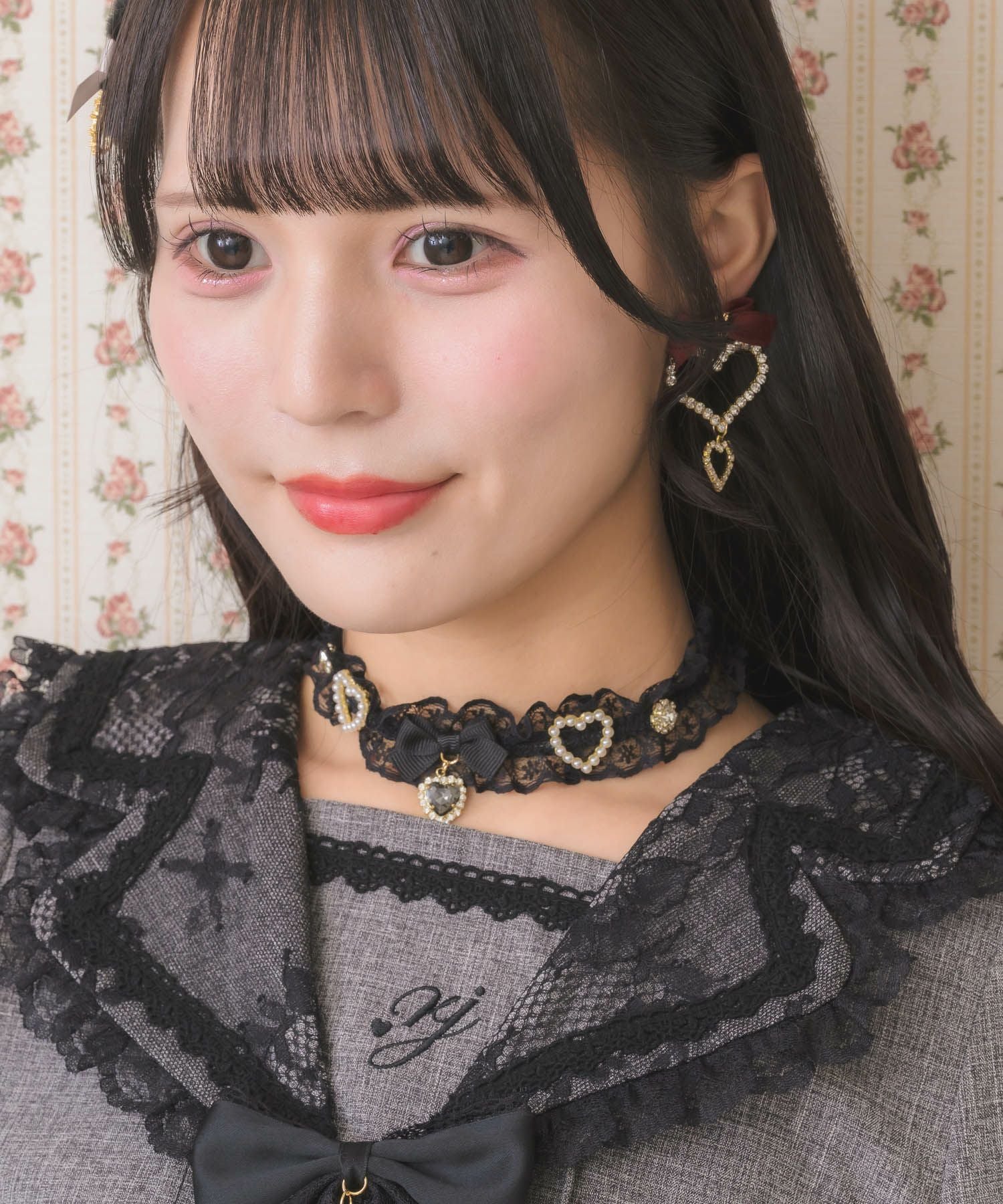りゅうりゅう様御専用　パドゥアハート、カーブビーズ チョーカー&トップ他4点 フリルレースハートビジューチョーカー | Rlab store