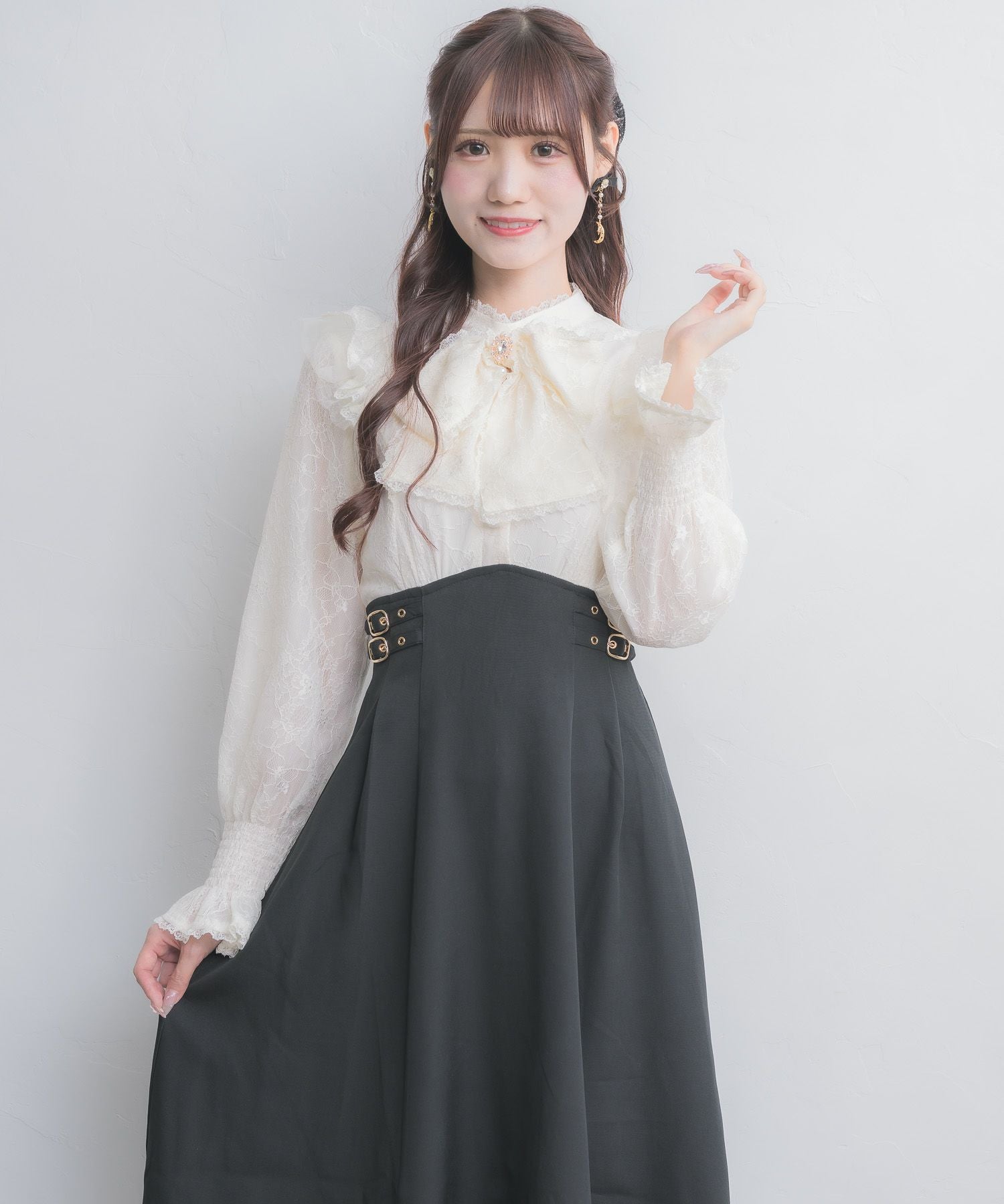 レーシードッキング長袖ワンピース | Rlab store