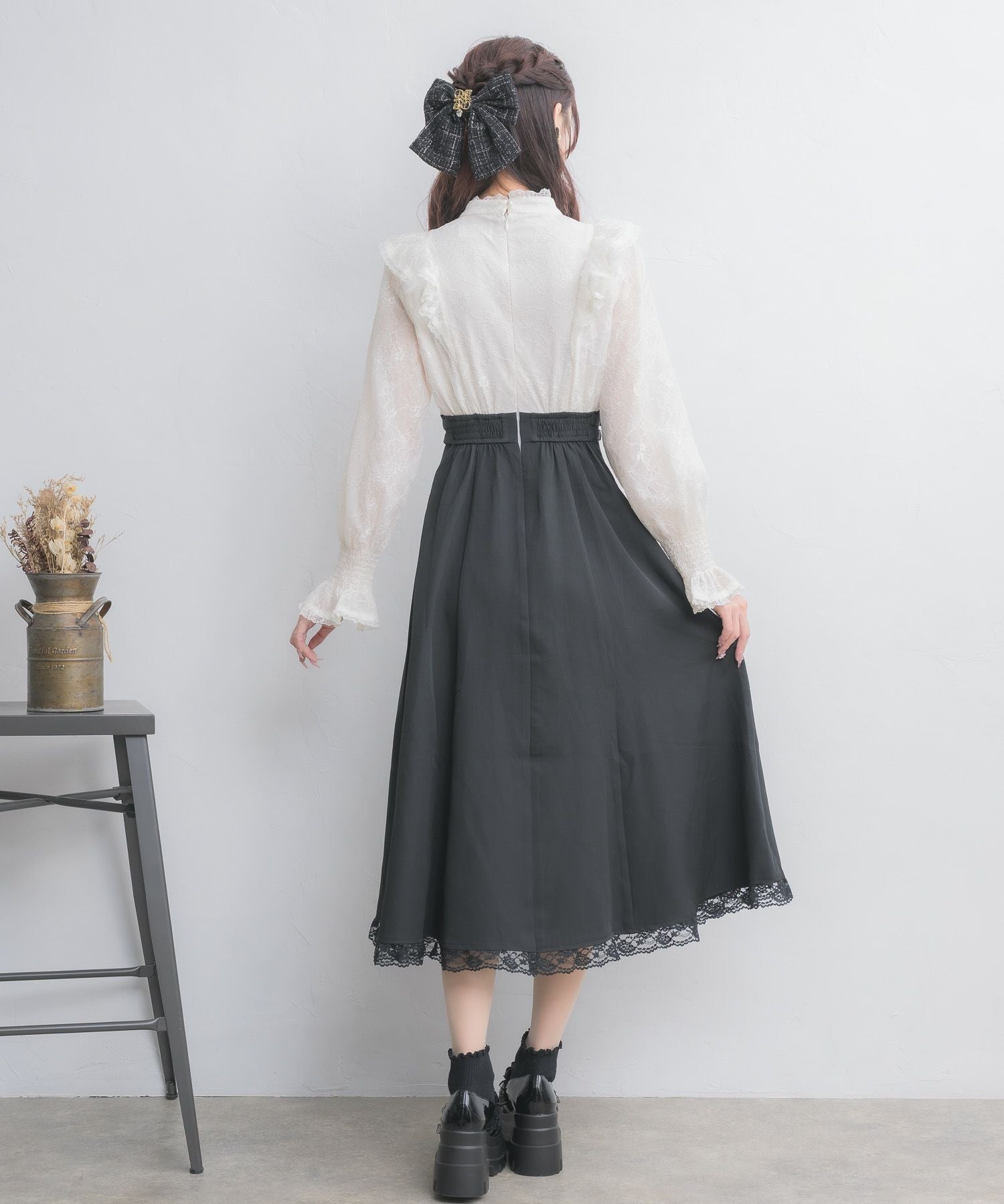 レーシードッキング長袖ワンピース | Rlab store