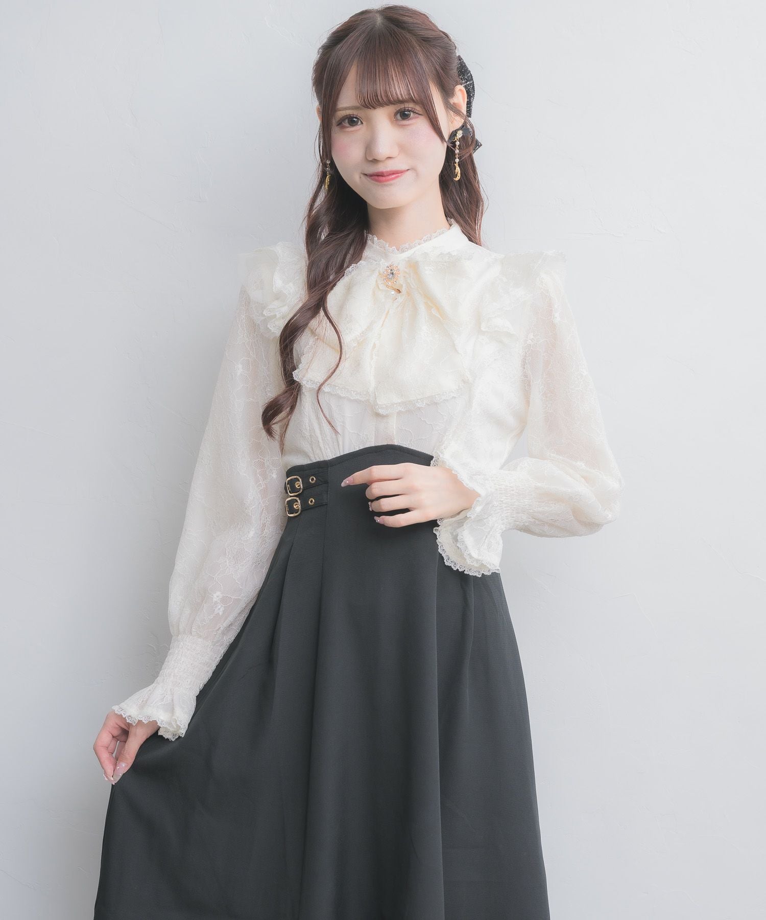 レーシードッキング長袖ワンピース | Rlab store