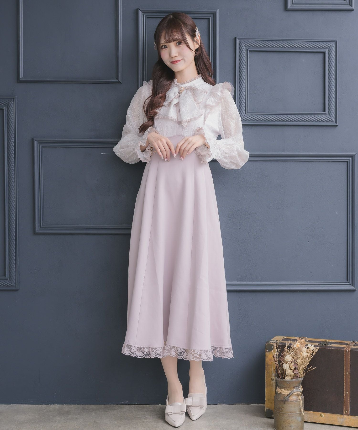 レーシードッキング長袖ワンピース | Rlab store