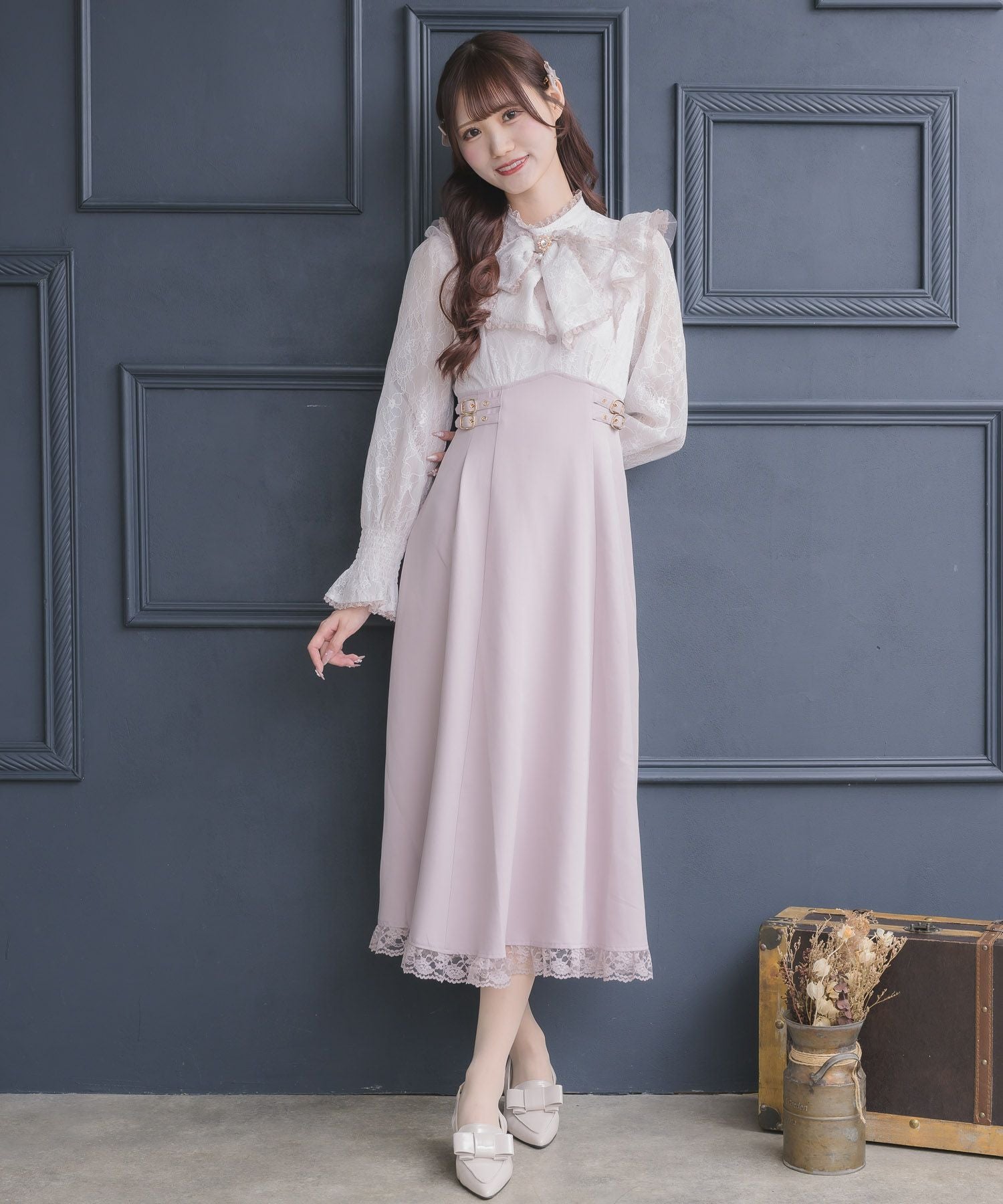 ROJITA デコルテ開きロングワンピース ケープロングワンピース | Rlab store