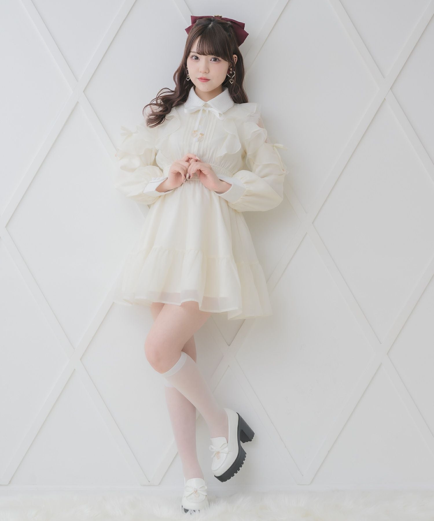 花柄チェックミニワンピース | Rlab store