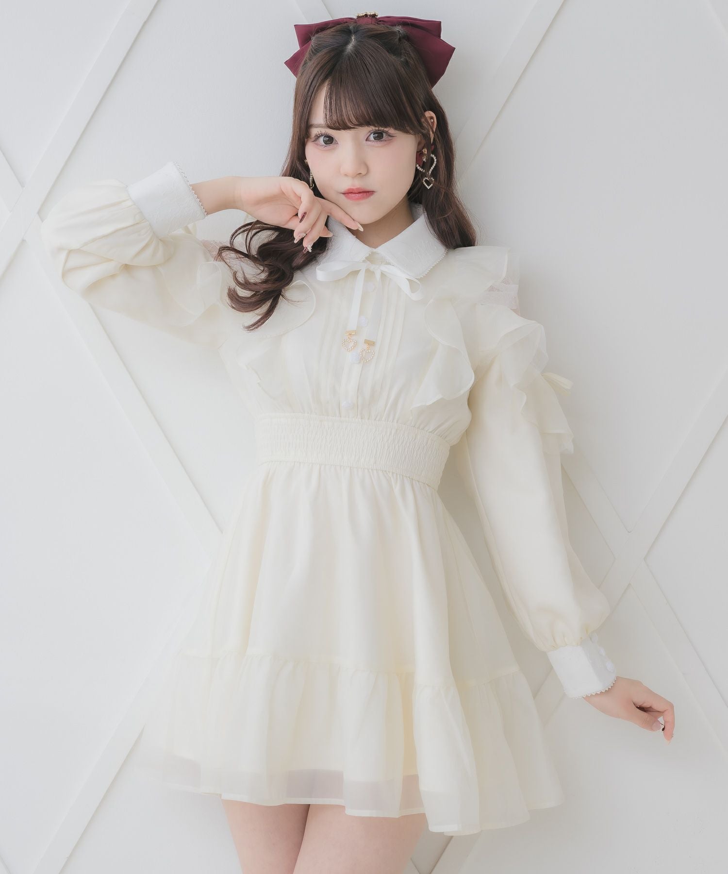 花柄チェックミニワンピース | Rlab store