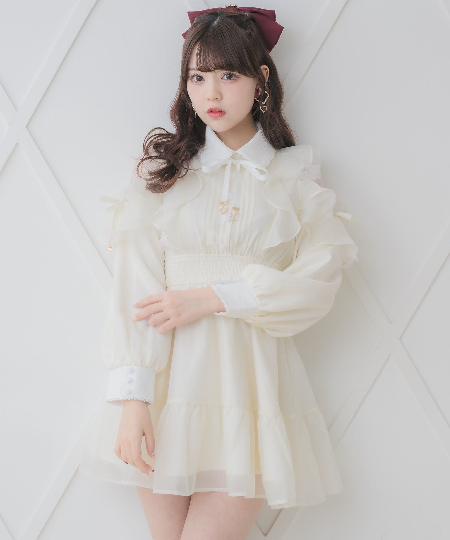 花柄チェックミニワンピース | Rlab store