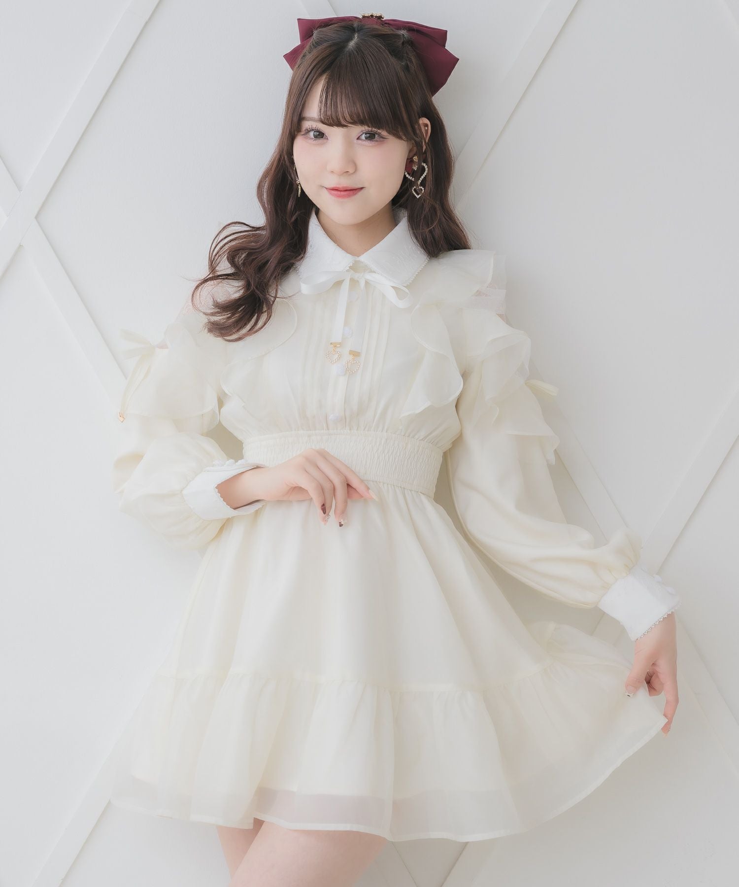 花柄チェックミニワンピース | Rlab store