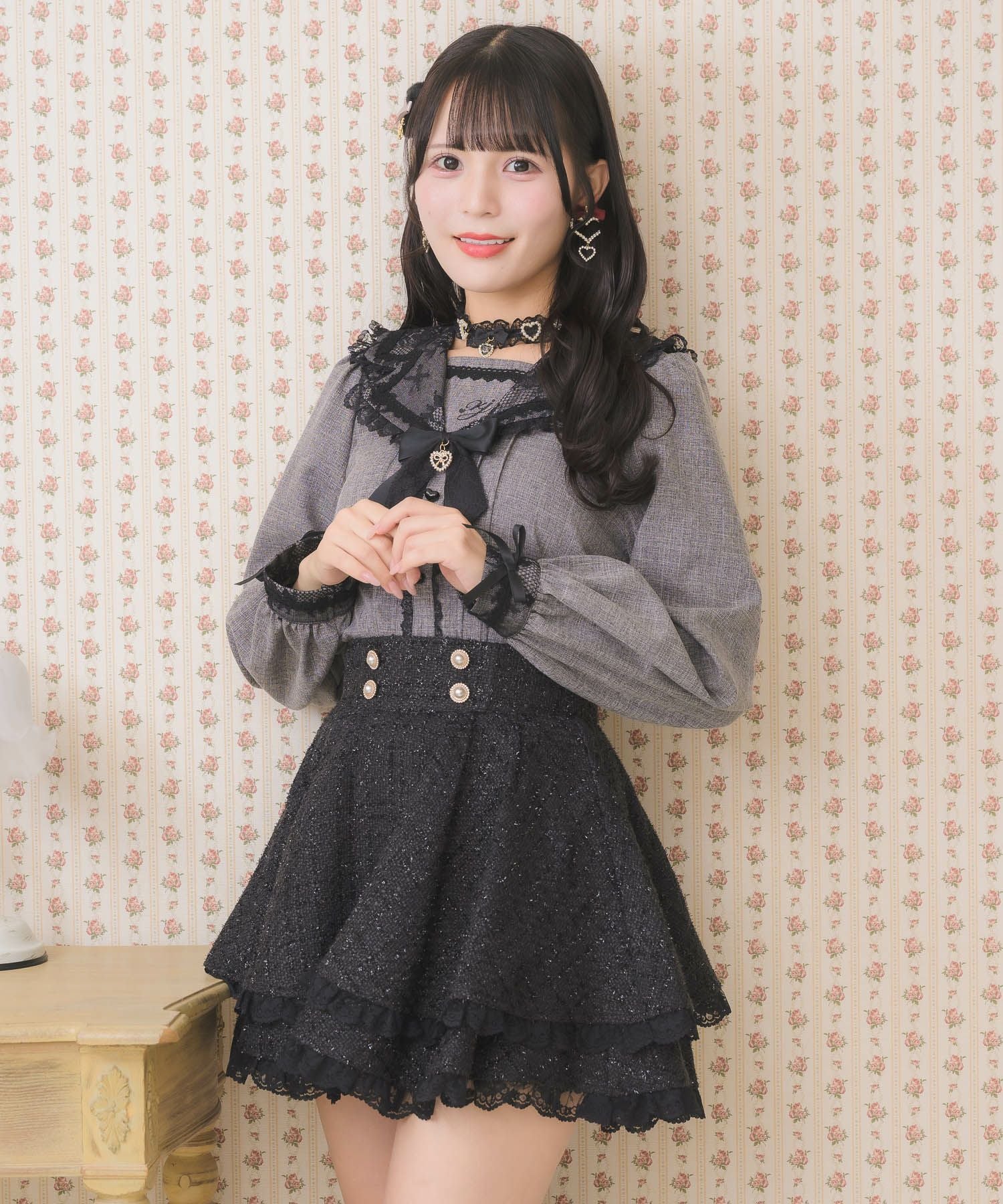 ダブルフレア裾レーススカート | Rlab store