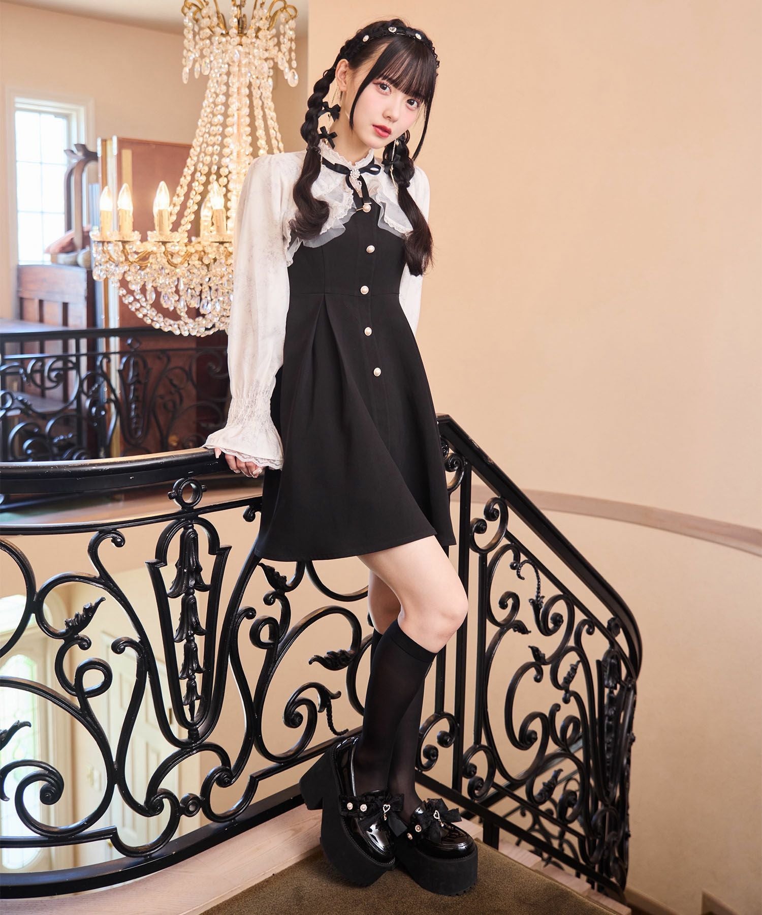 花柄シアーラッフルワンピース | Rlab store