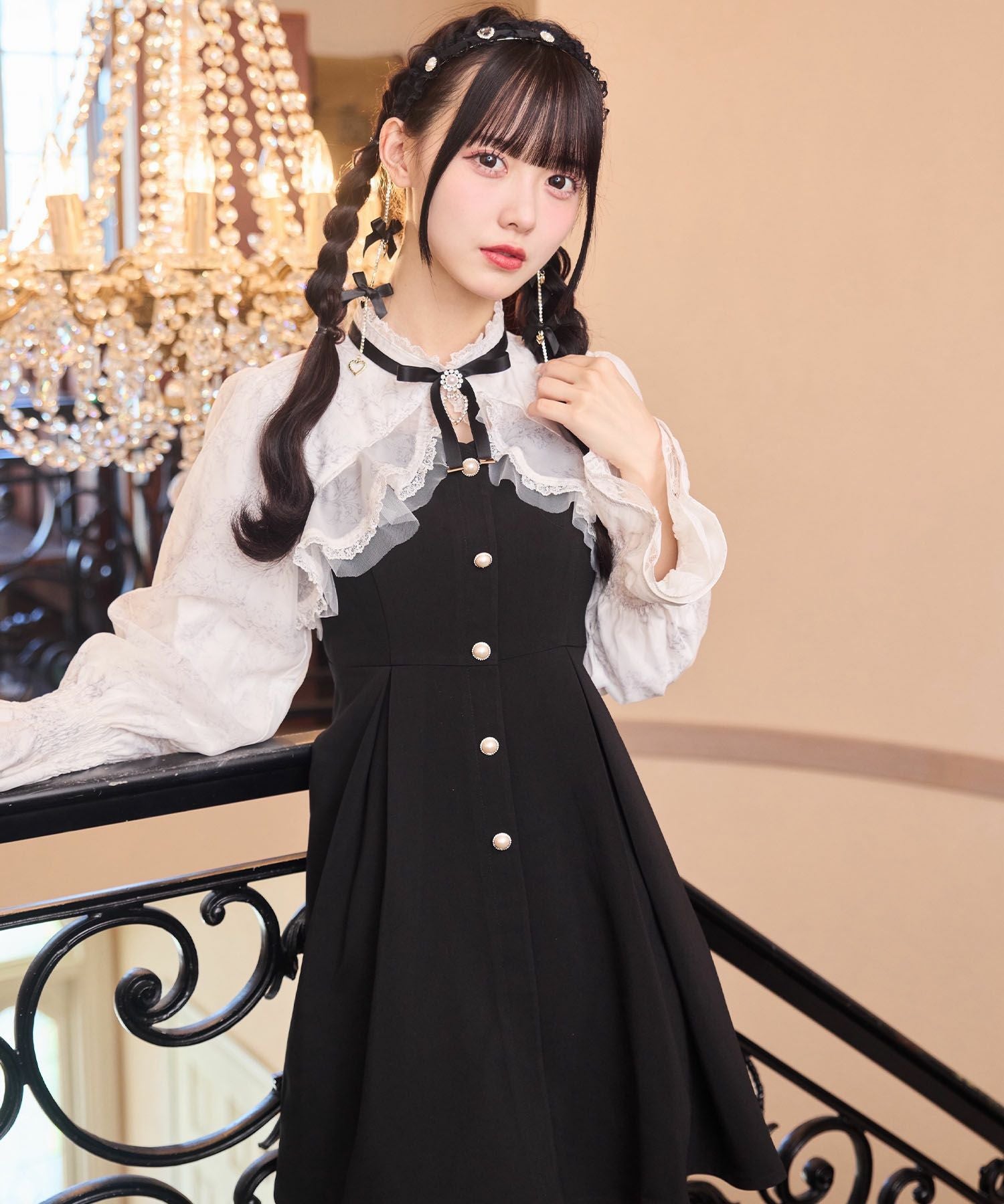 花柄シアーラッフルワンピース | Rlab store