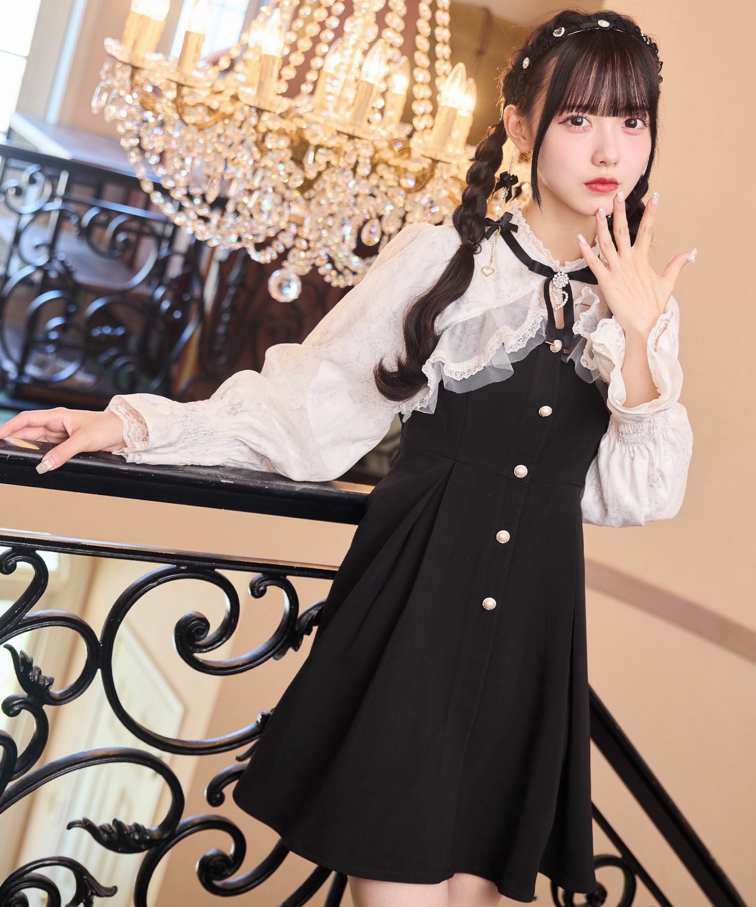 花柄シアーラッフルワンピース | Rlab store