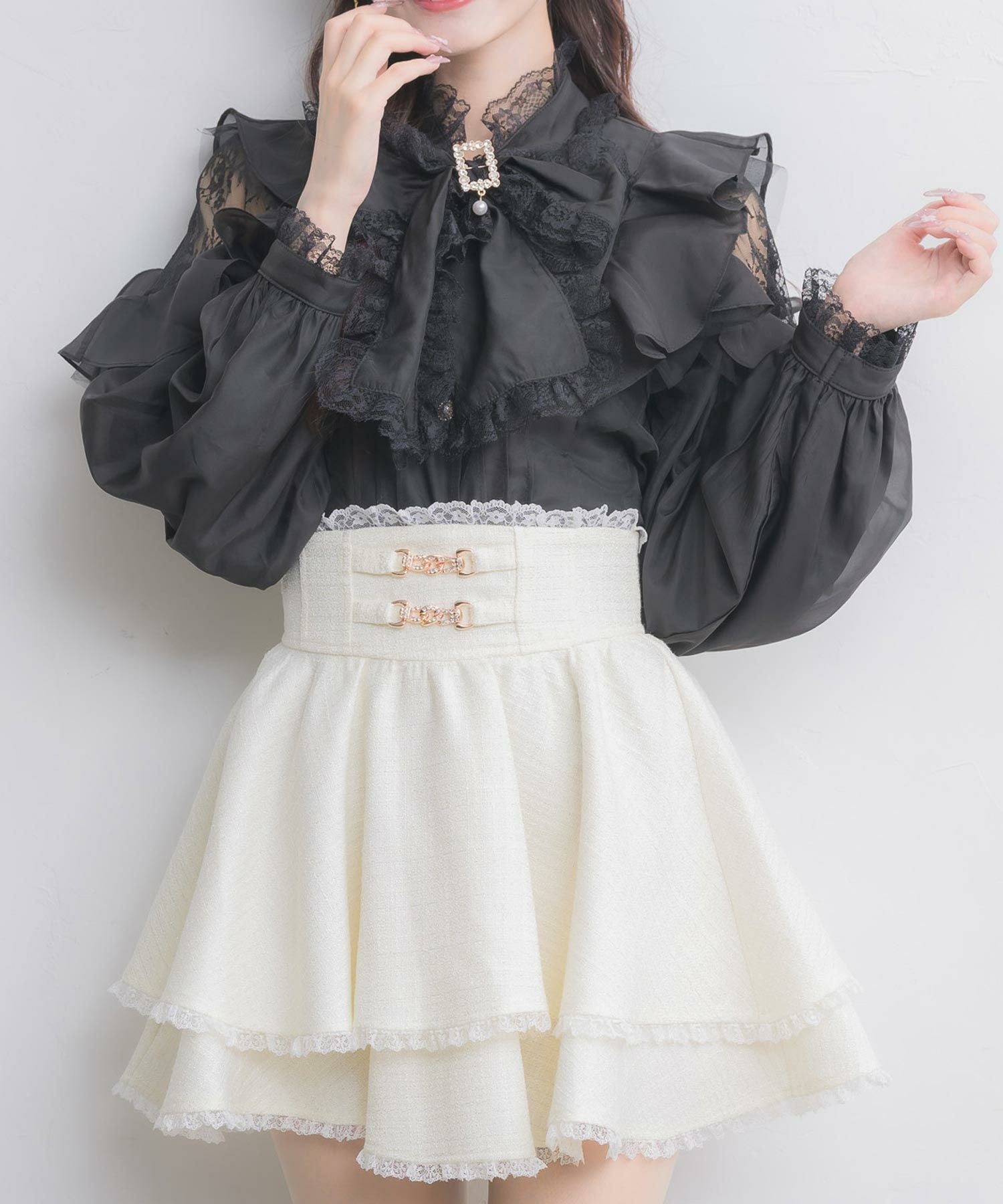 肩レーシーフリルブラウス | Rlab store