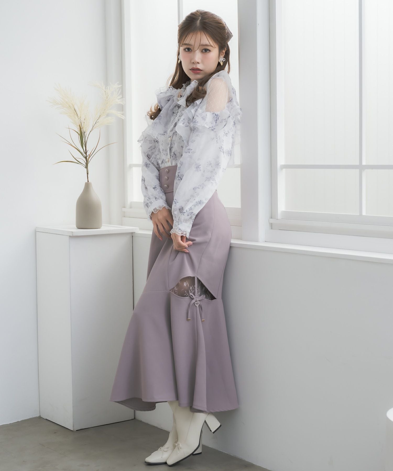 レース透かしマーメイドスカート | Rlab store