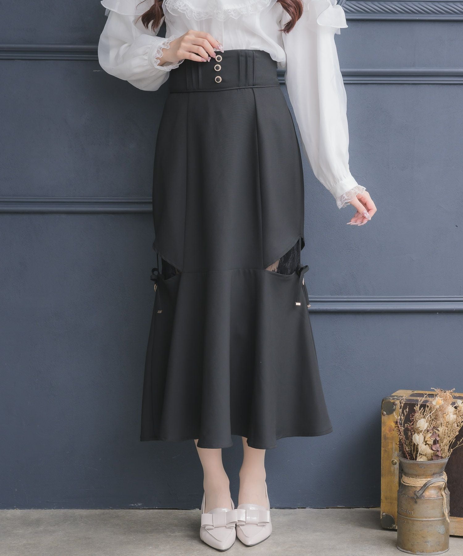 レース透かしマーメイドスカート | Rlab store