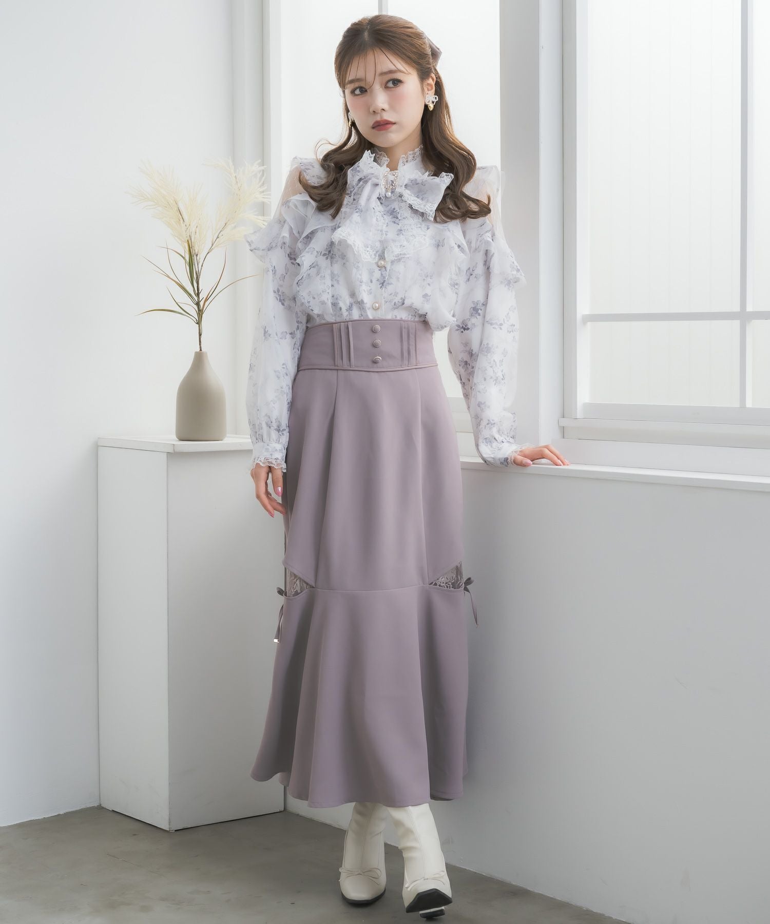 レース透かしマーメイドスカート | Rlab store