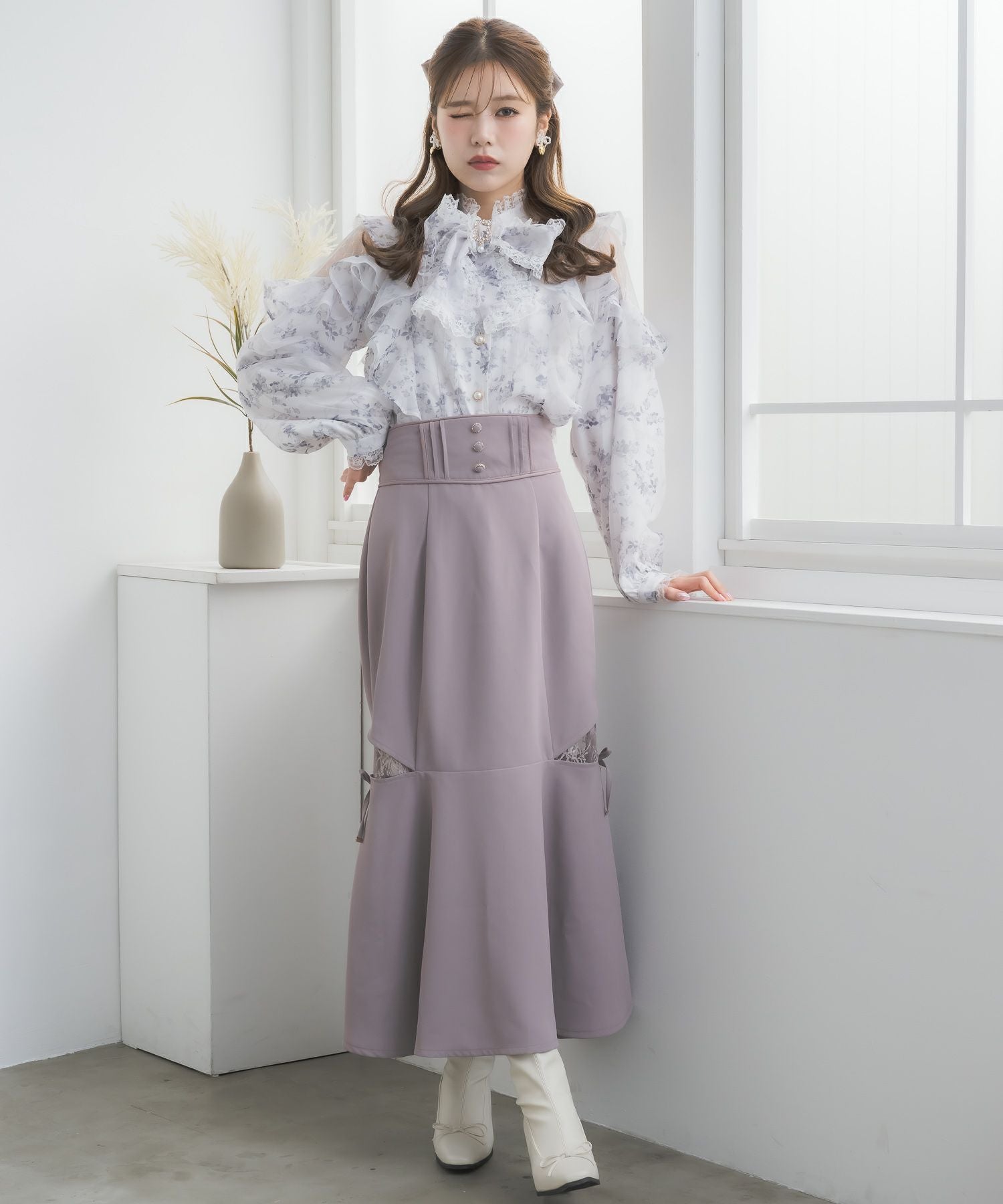 レース透かしマーメイドスカート | Rlab store