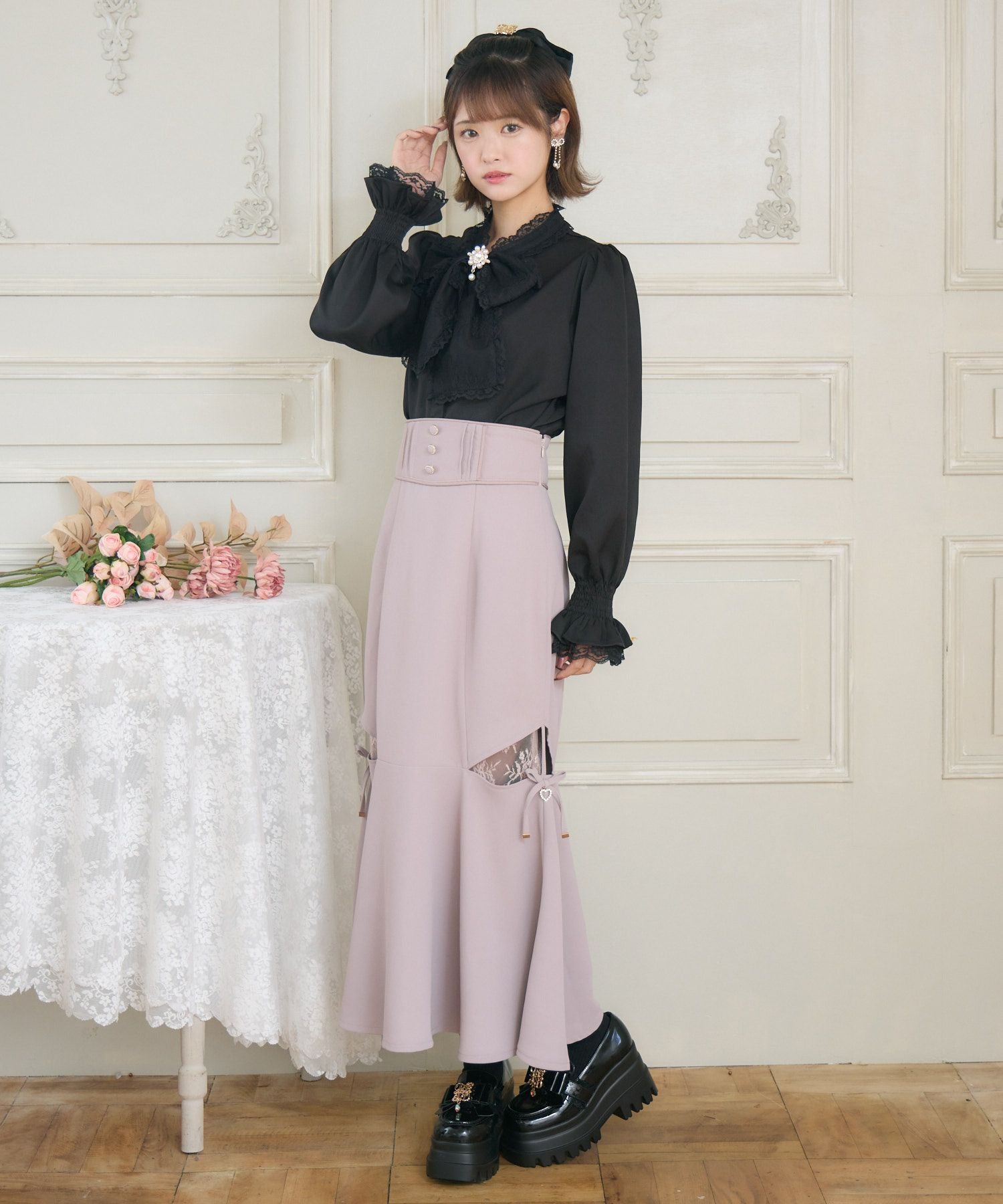 VIST SCUDRIA SC 165 超美品　奇跡の逸品　イタリア製 レース透かしマーメイドスカート | Rlab store