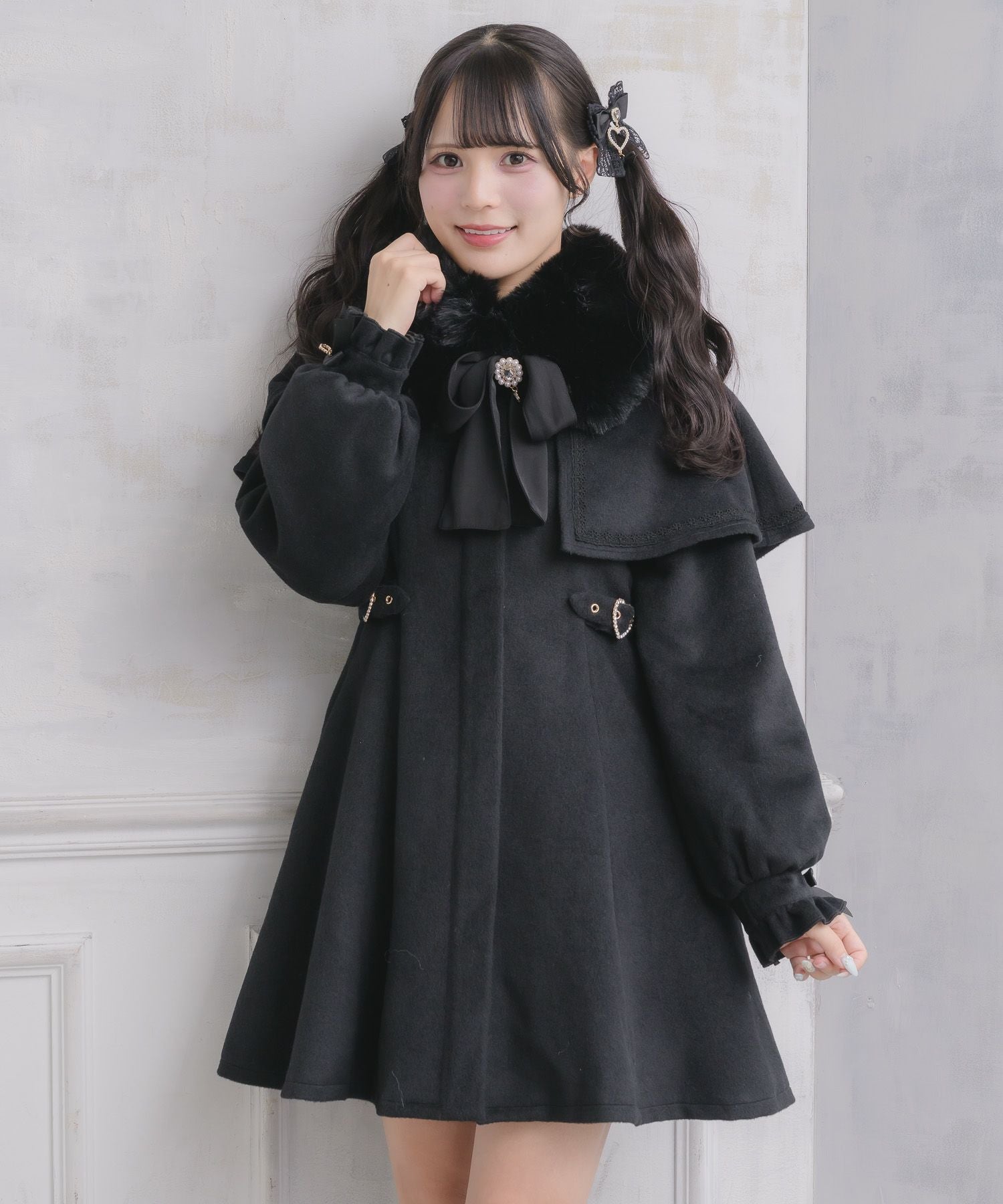 マルチWAYケープファーカラーコート | Rlab store