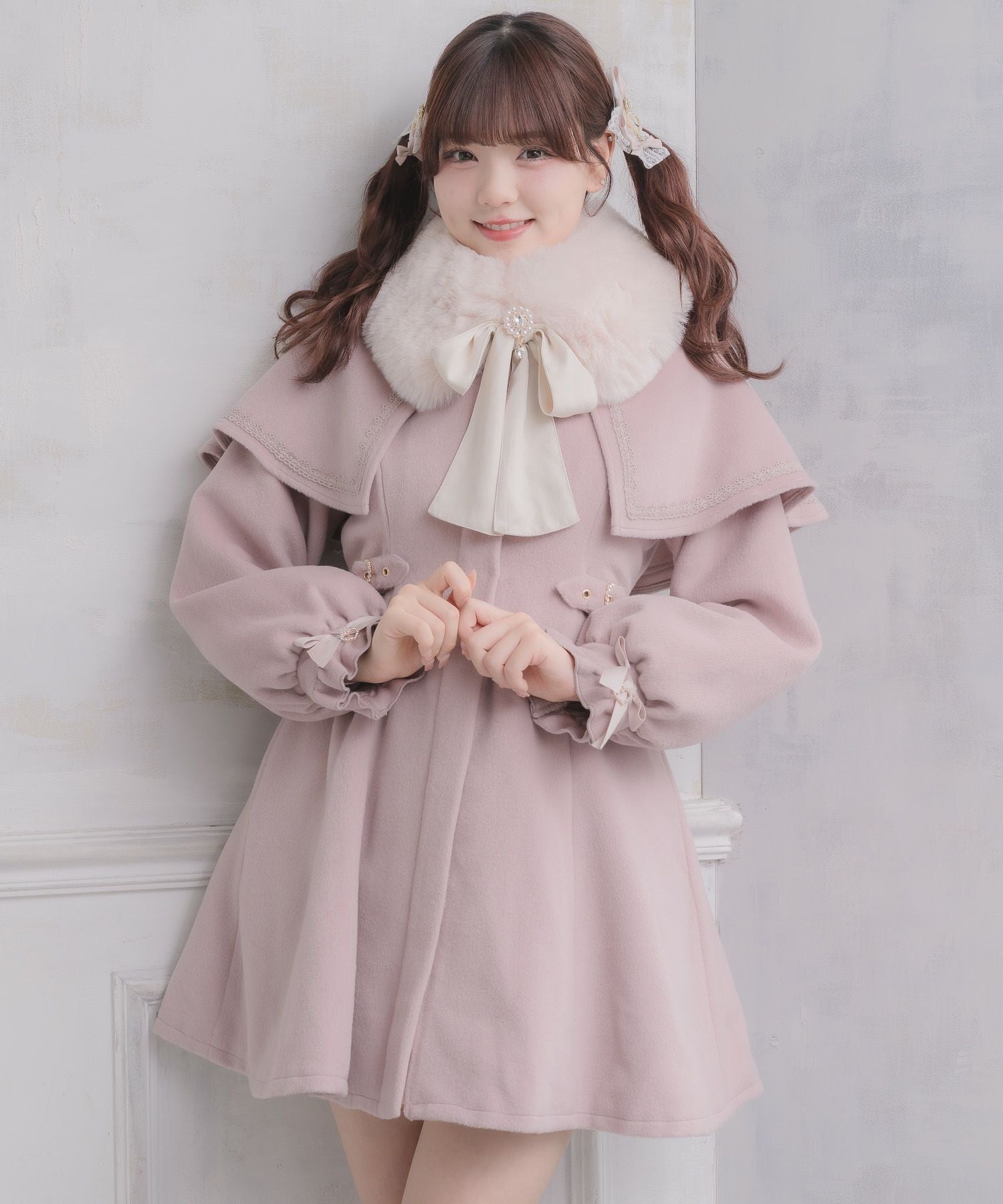 ROJITAコート マルチWAYケープファーカラーコート | Rlab store