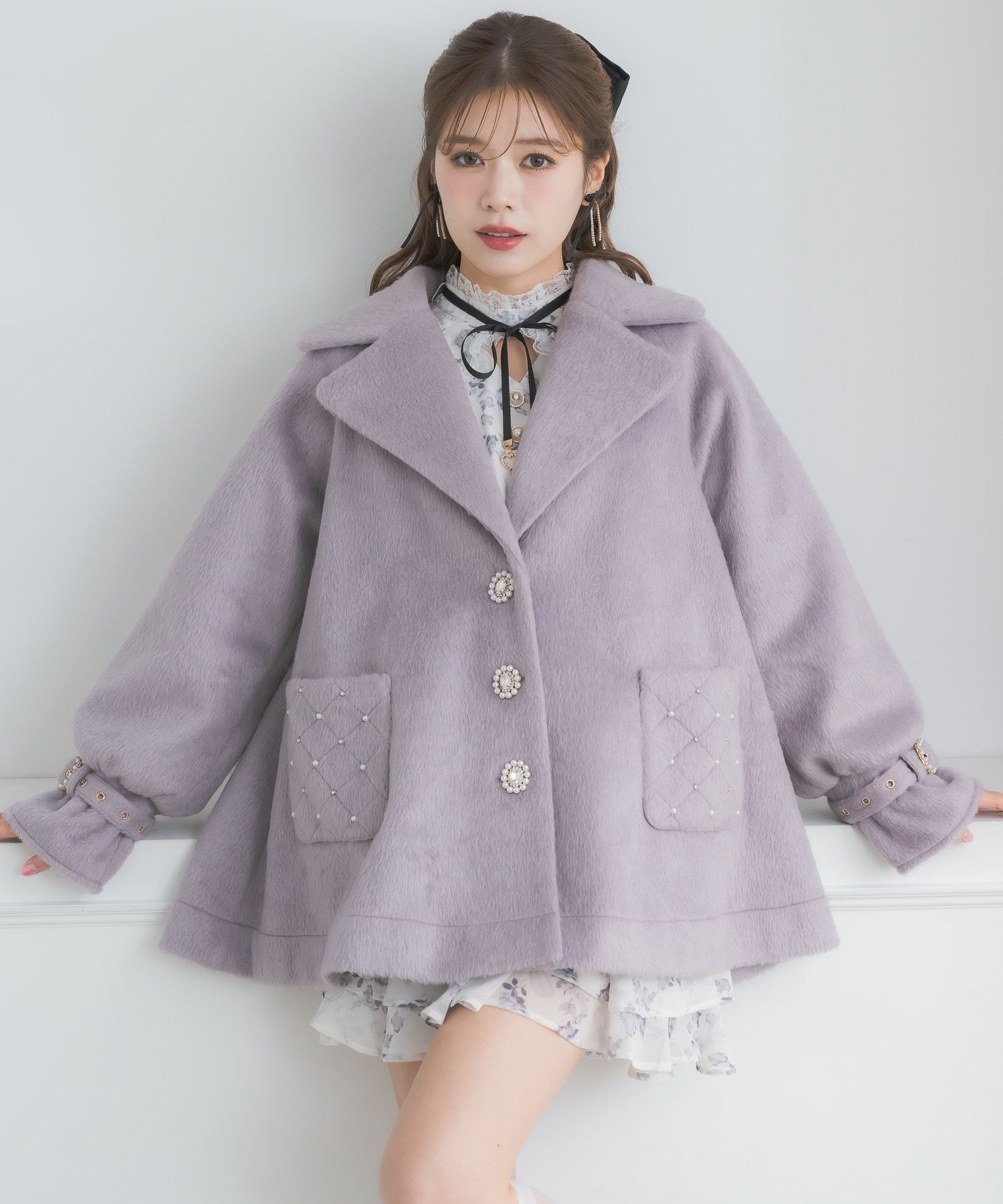 ホワイトラビット☆ Schott ピーコート グレー キルティング キルティングポケットコート | Rlab store