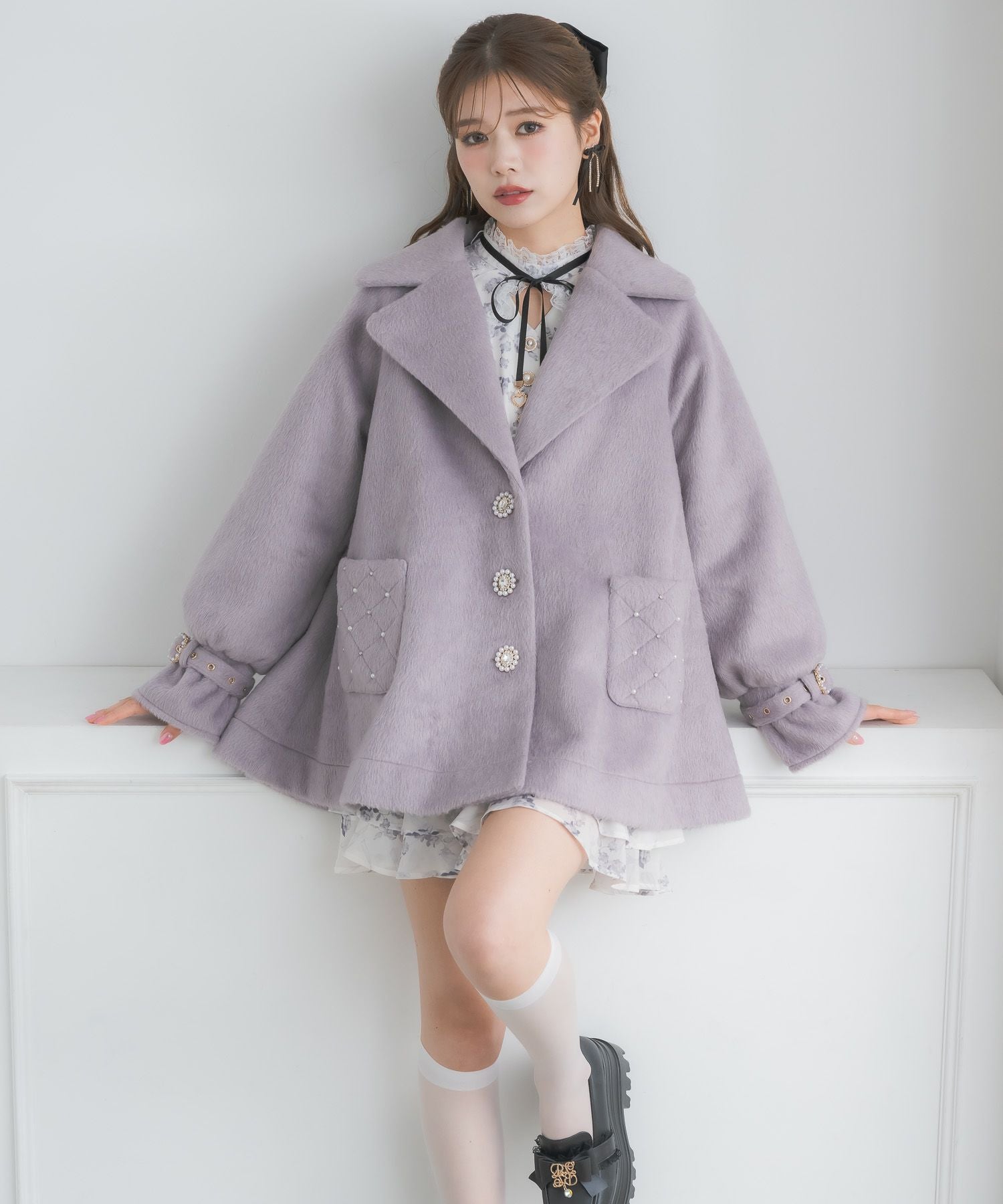 Rady♡新品 ポケットビジューニットコート Rady - Rady♡新品 ポケットビジューニットコートの通販 by しほ
