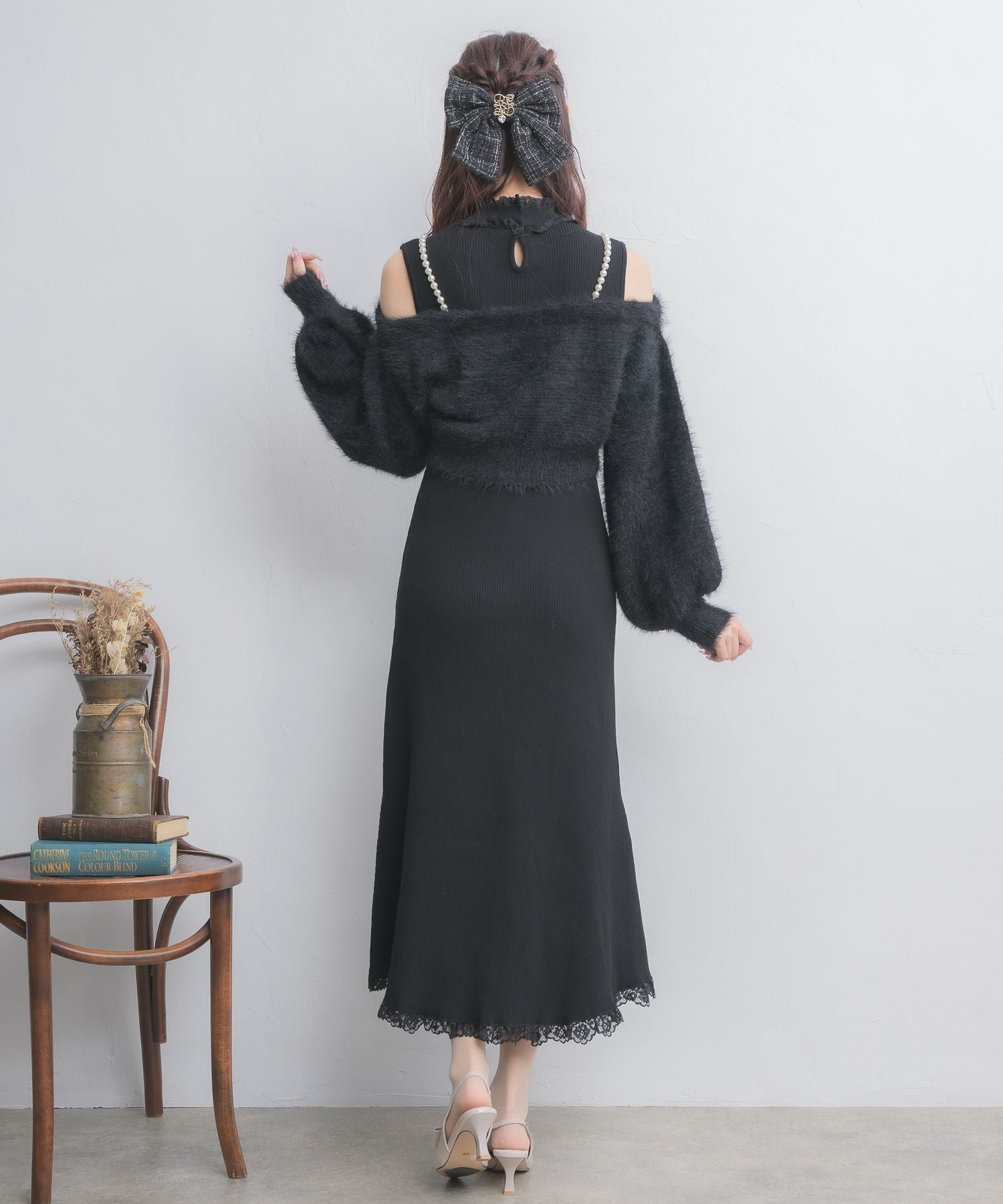 ニットワンピース×オフショルカーデセット | Rlab store