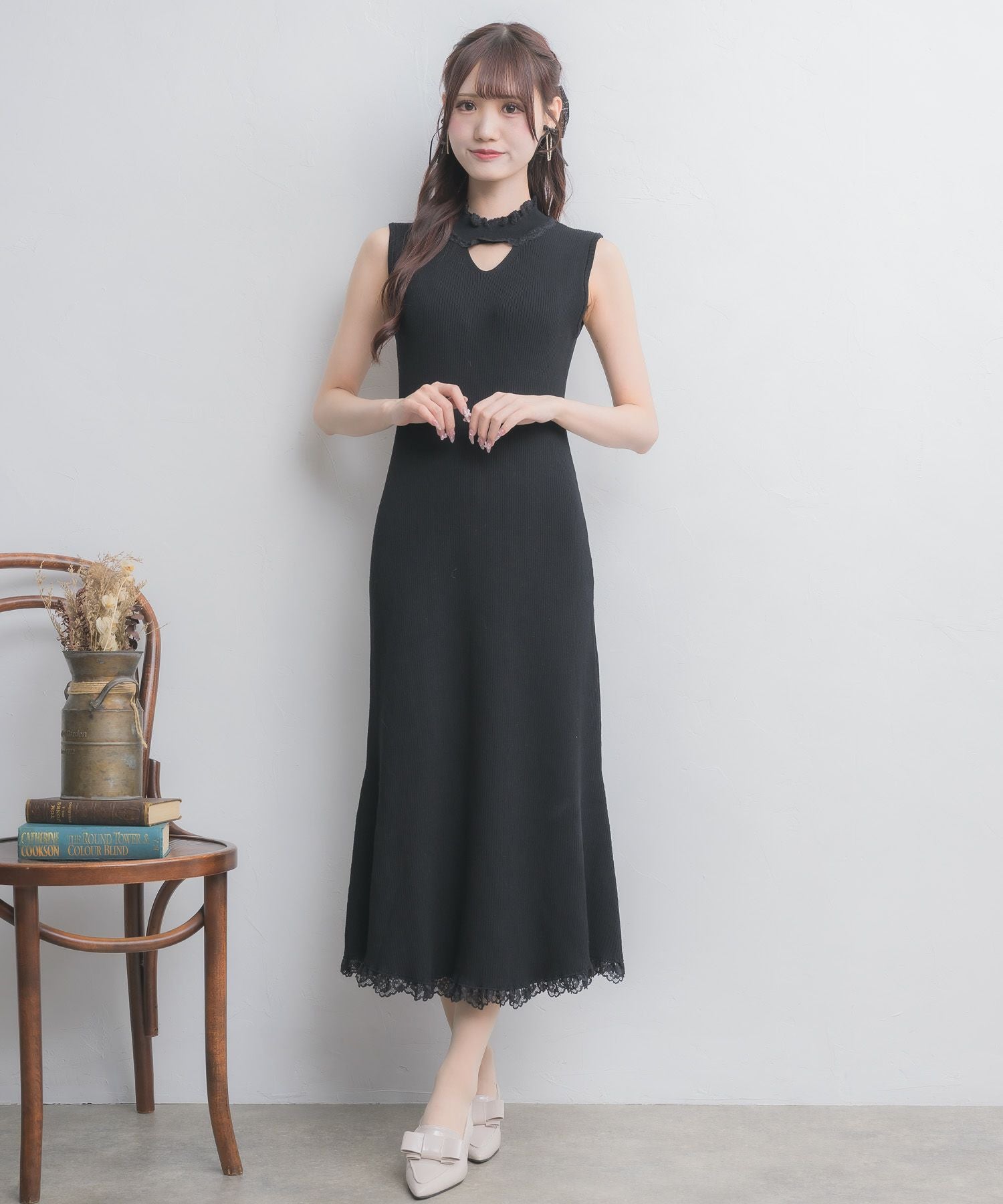 ニットワンピース×オフショルカーデセット | Rlab store