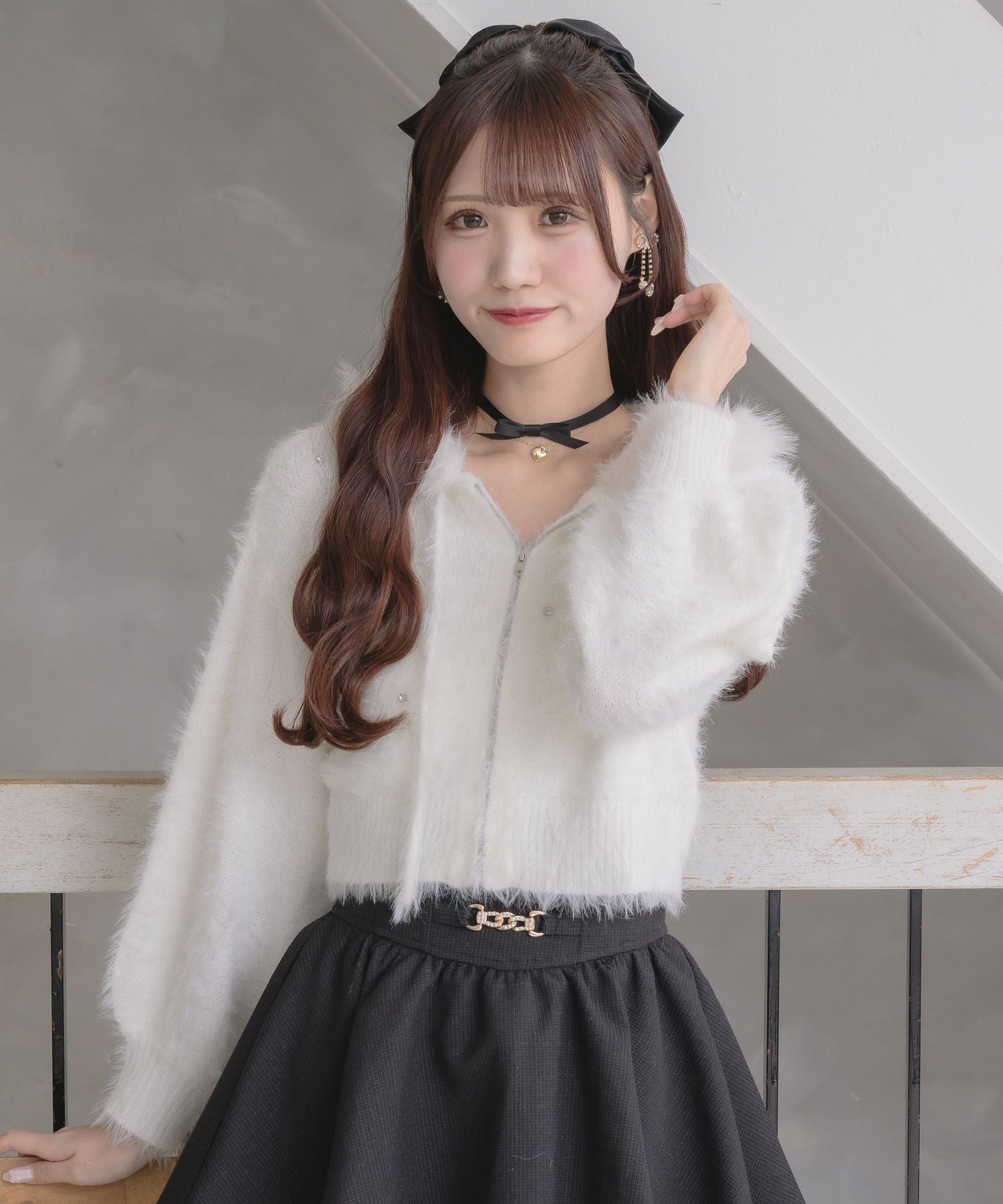 ラメシャギーニットパーカー | Rlab store