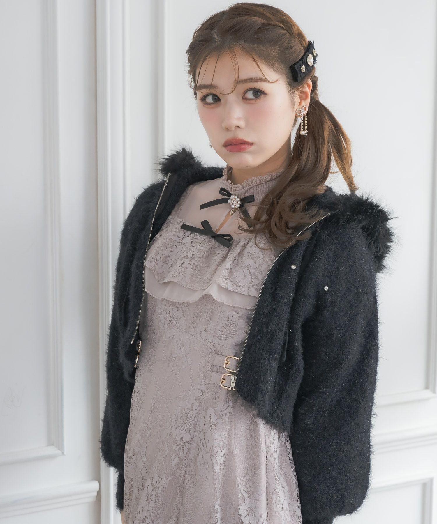 週末値下げ！今期！ピンク♡シャギーニットパーカー ✨ JILL by JILL STUART（ジルバイジルスチュアート）の「◇ボリューム