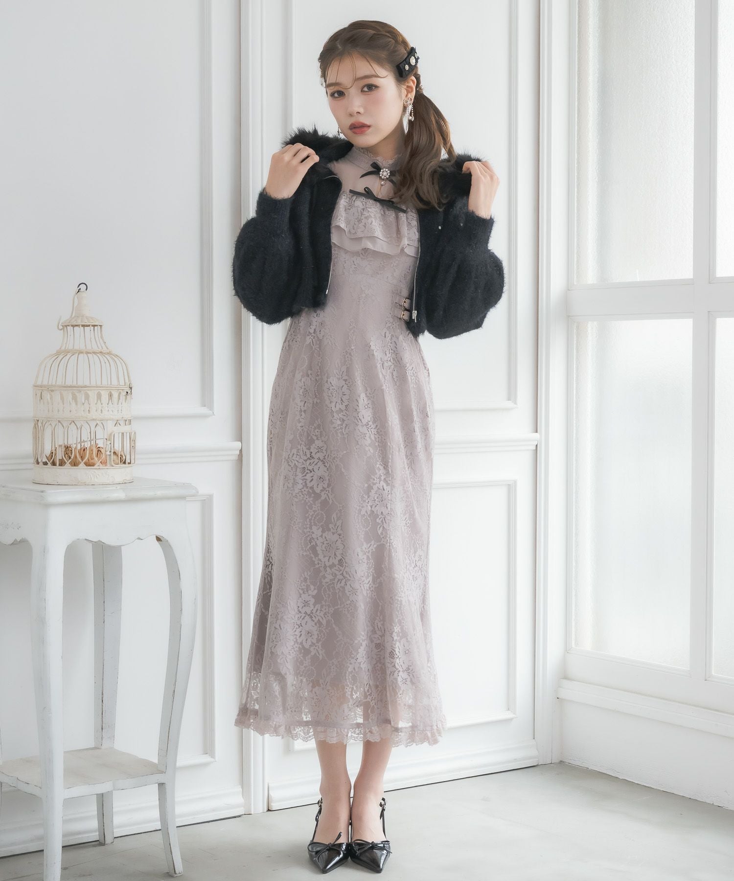 ラメシャギーニットパーカー | Rlab store