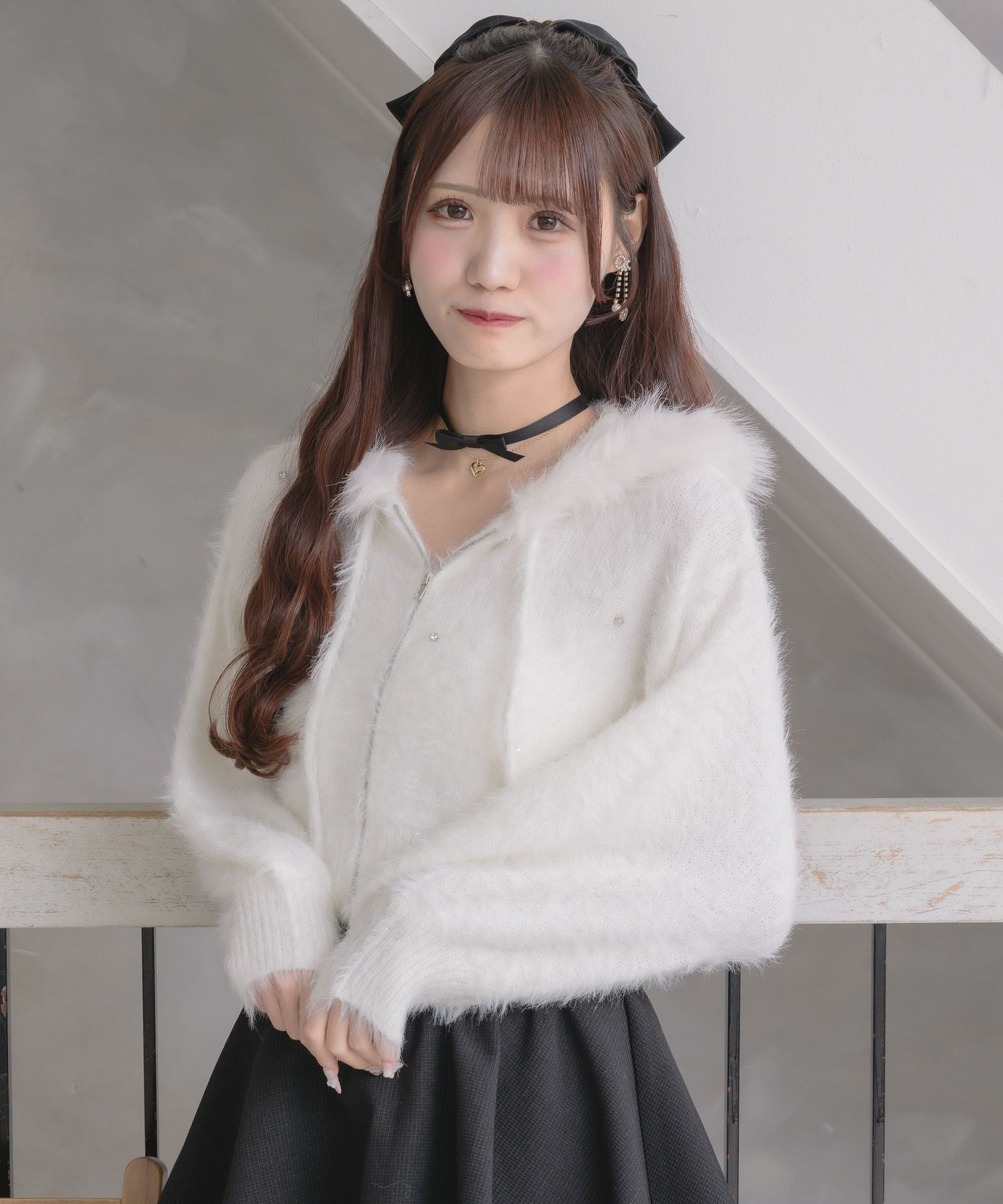 ラメシャギーニットパーカー | Rlab store