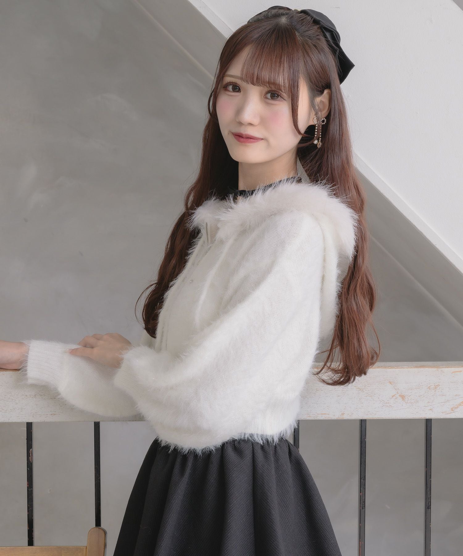 ラメシャギーニットパーカー | Rlab store